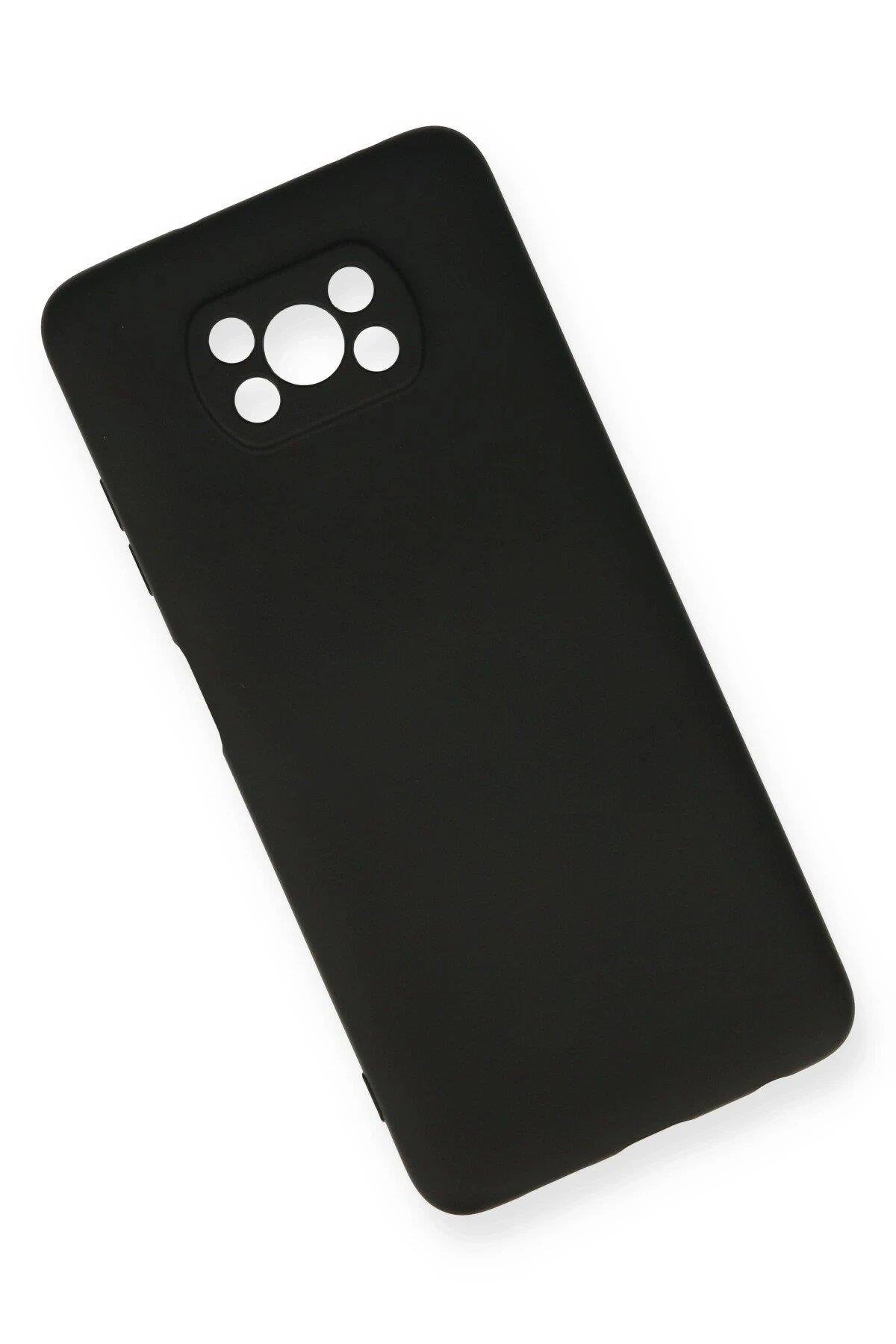 Newface Xiaomi Pocophone X3 Kılıf Nano içi Kadife Silikon - Siyah