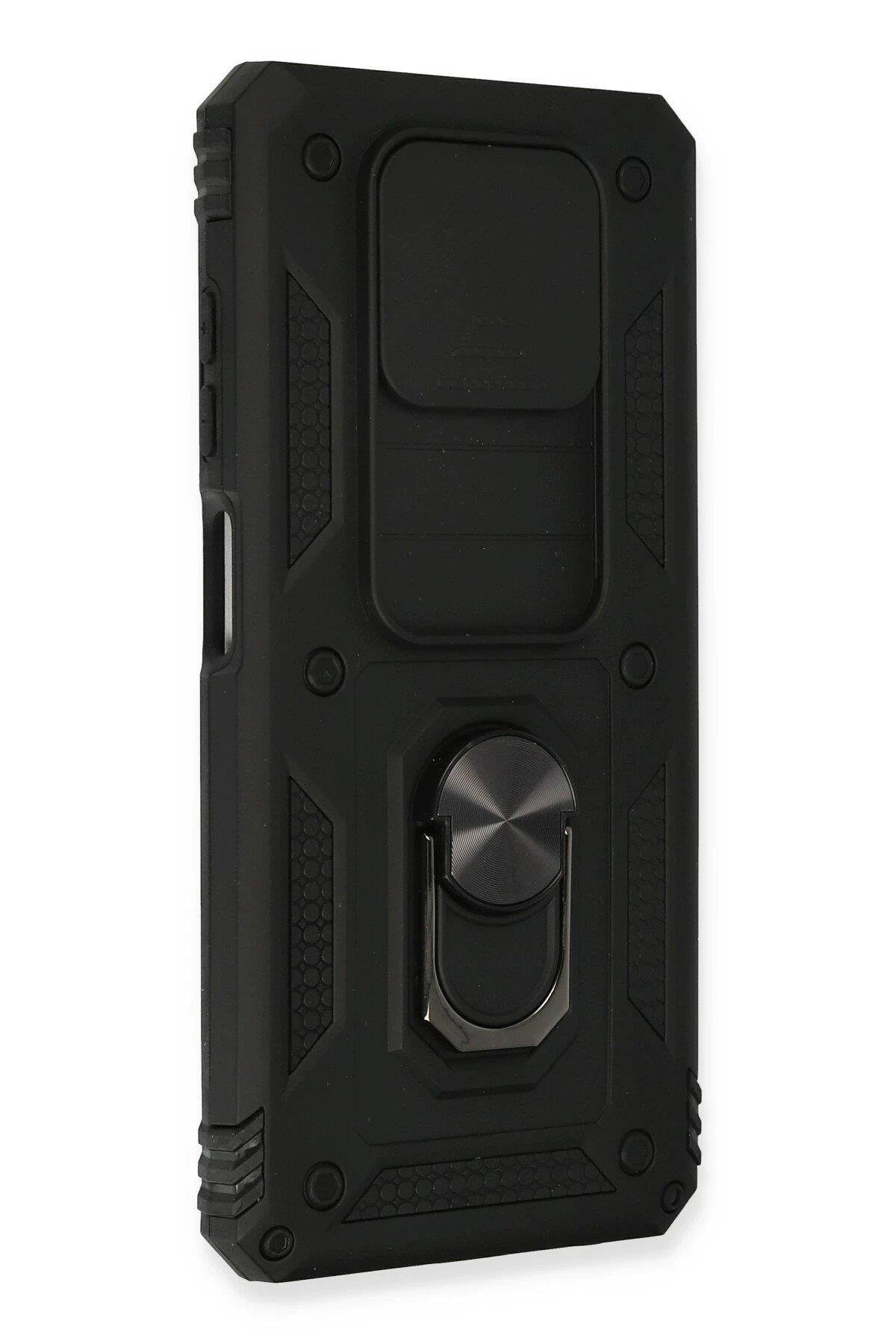 Newface Xiaomi Pocophone X3 Kılıf Pars Lens Yüzüklü Silikon - Siyah