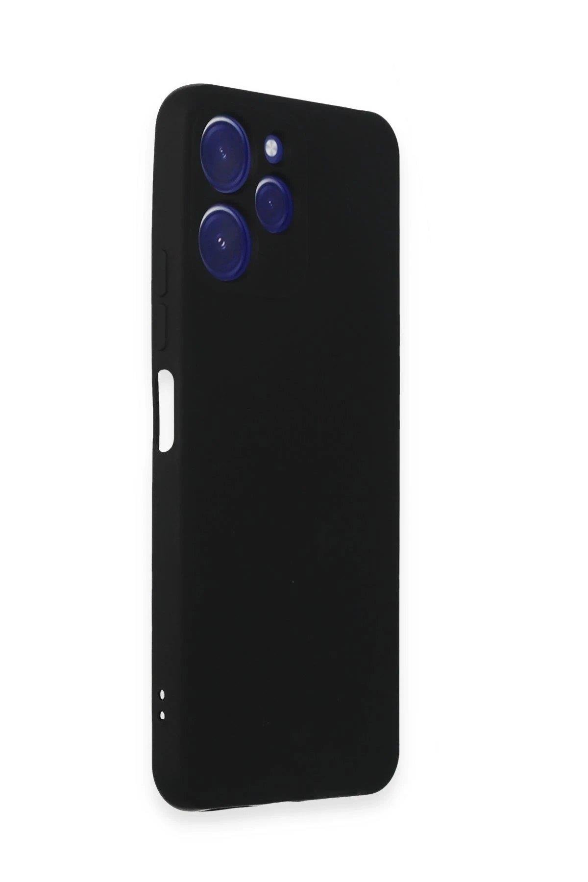 Newface Xiaomi Redmi 12 Kılıf Nano içi Kadife Silikon - Siyah