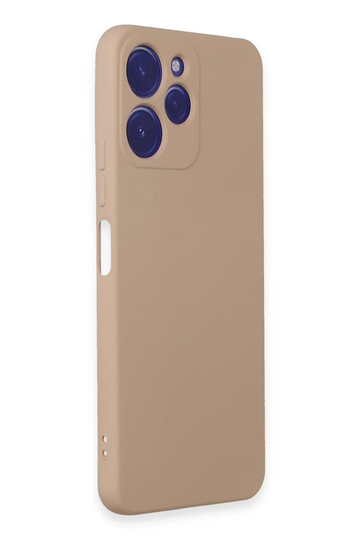 Newface Xiaomi Redmi 12 Kılıf Nano içi Kadife Silikon - Pudra