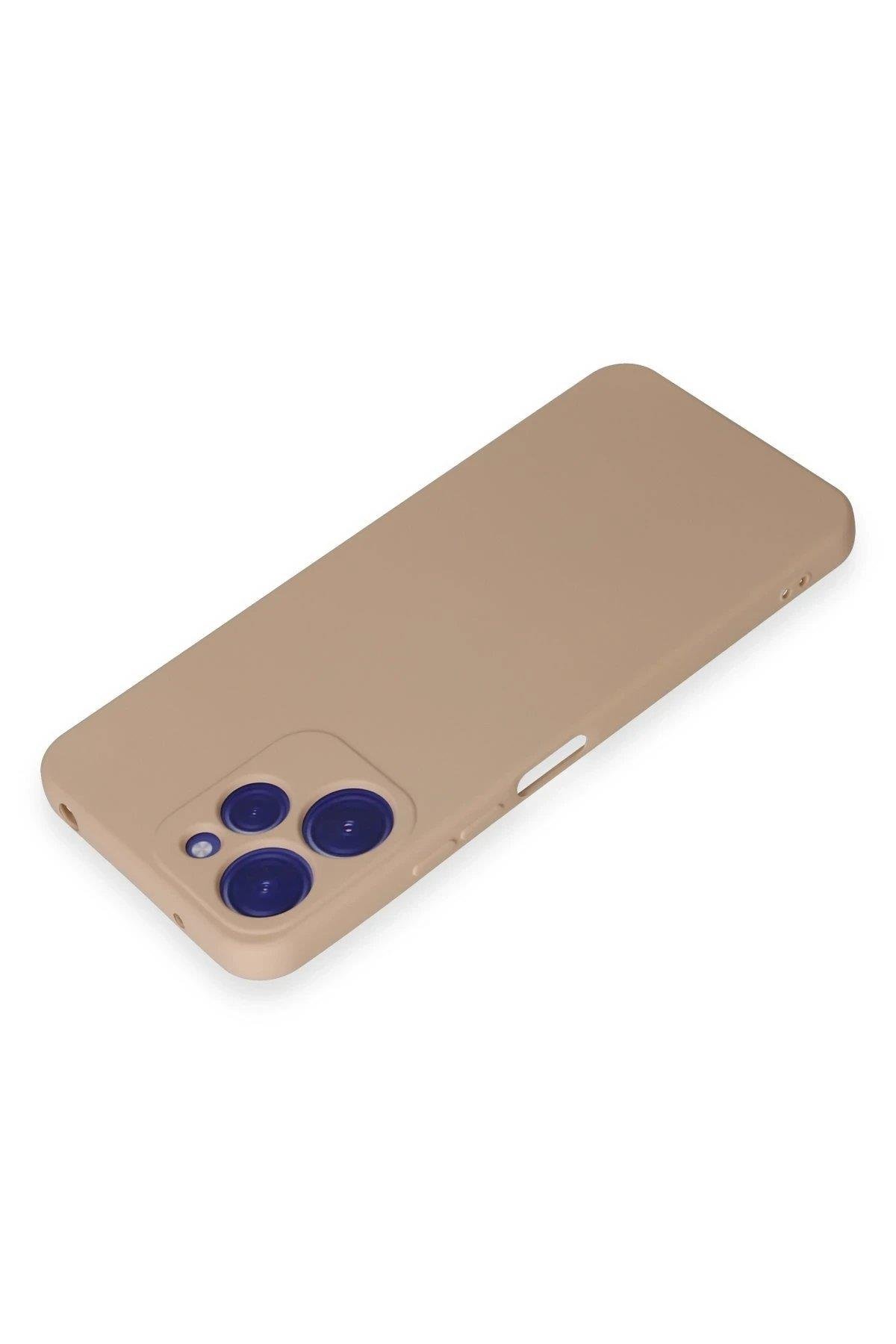 Newface Xiaomi Redmi 12 Kılıf Nano içi Kadife Silikon - Pudra