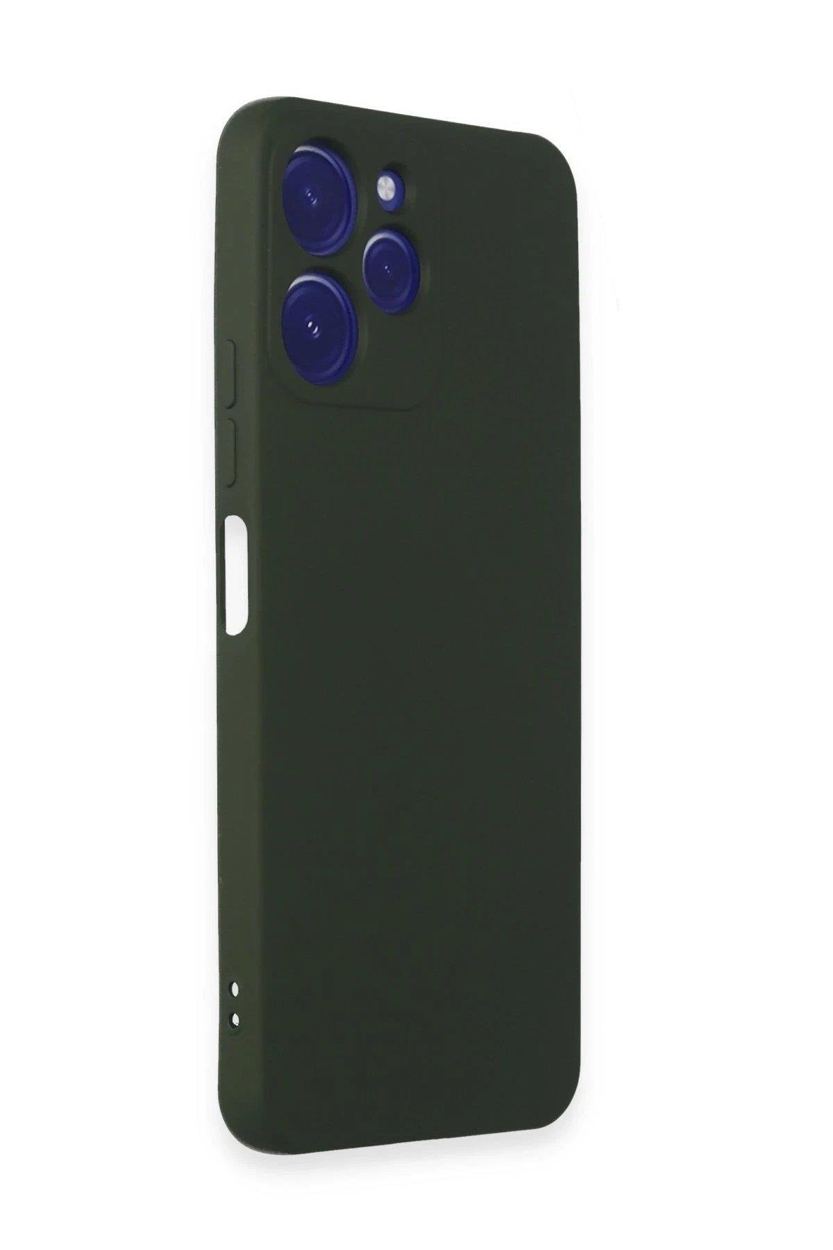 Newface Xiaomi Redmi 12 Kılıf Nano içi Kadife Silikon - Koyu Yeşil