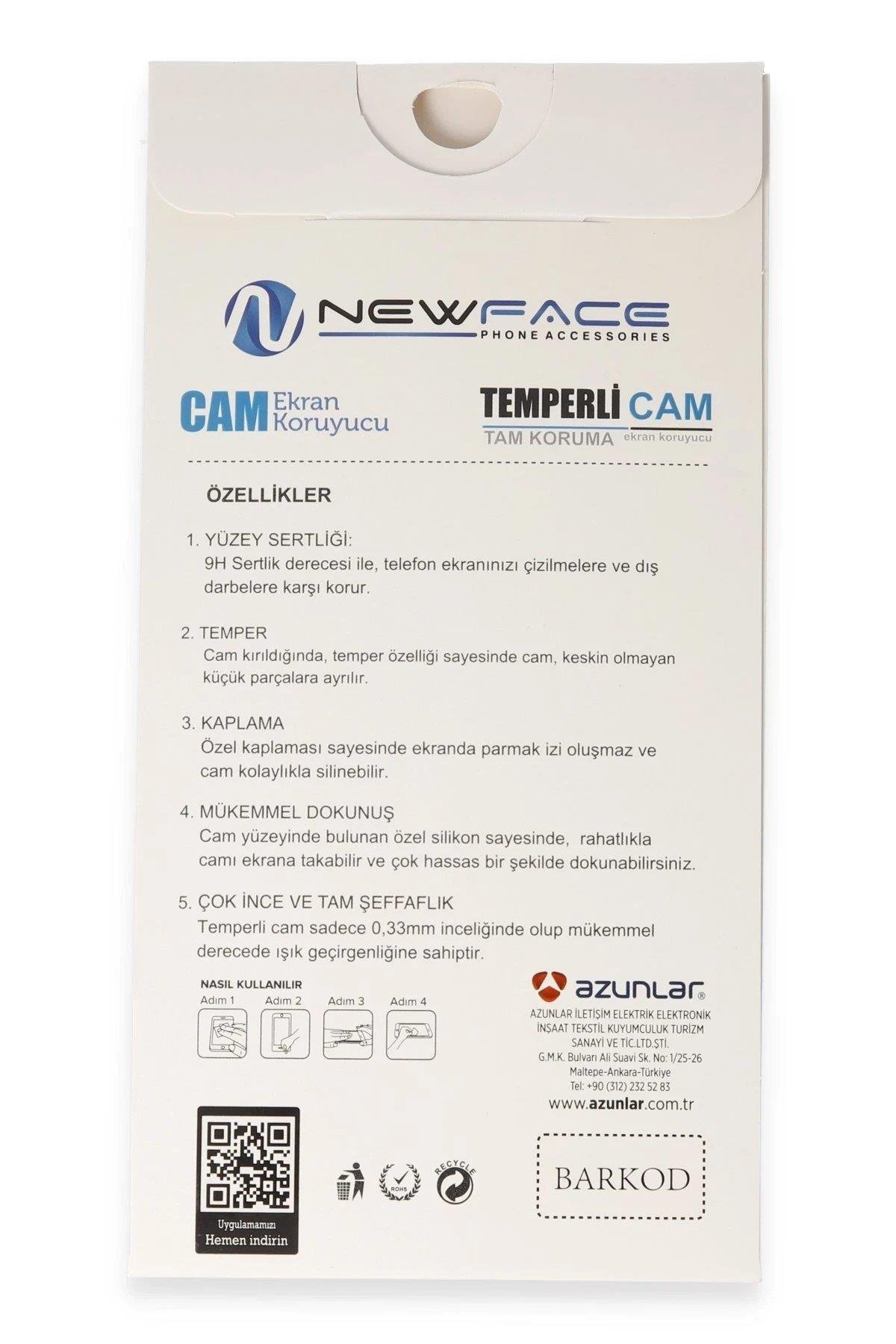 Newface Xiaomi Redmi 13C 3D Antistatik Cam Ekran Koruyucu