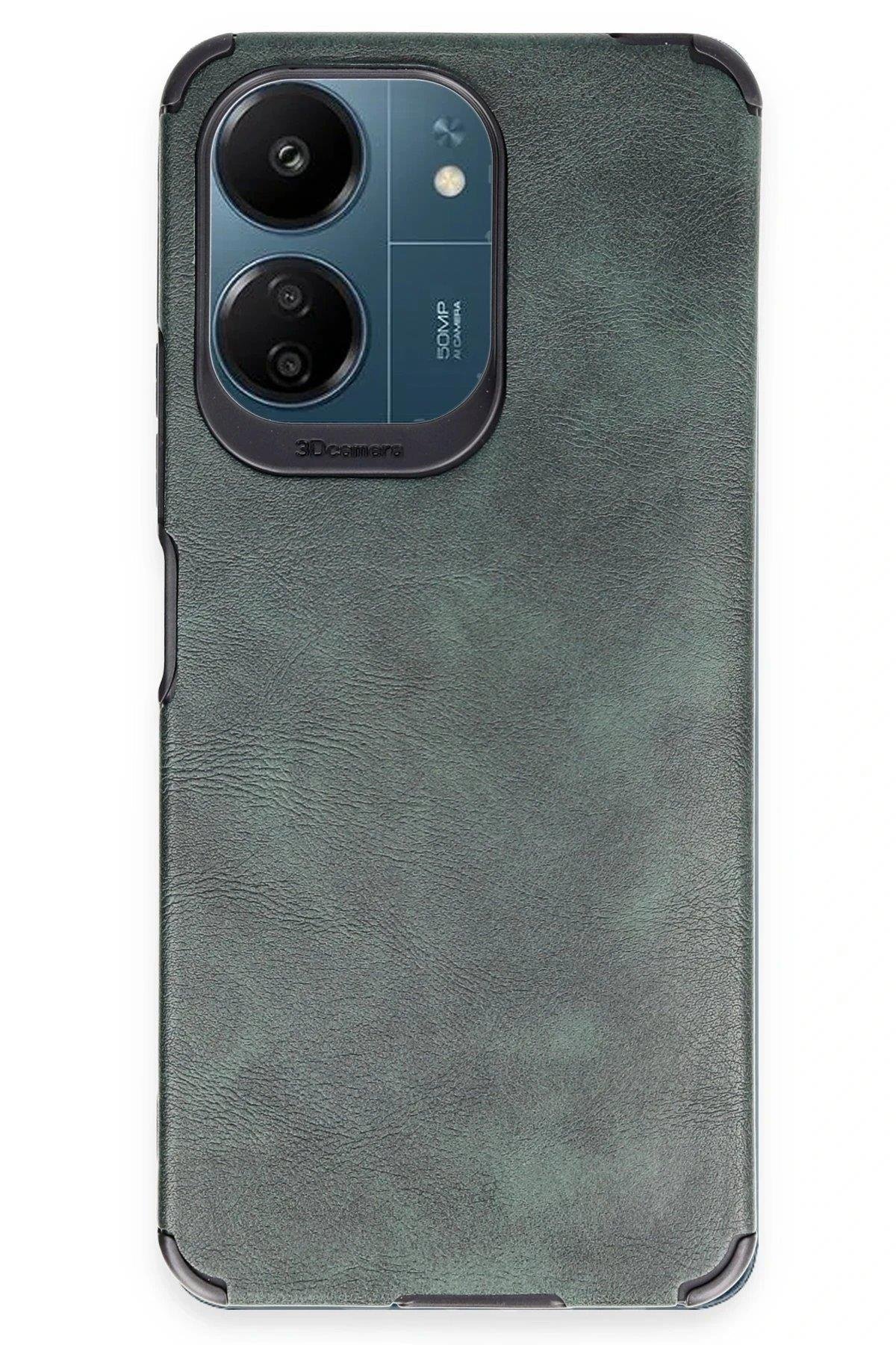 Newface Xiaomi Redmi 13C Kılıf Loop Deri Silikon - Yeşil