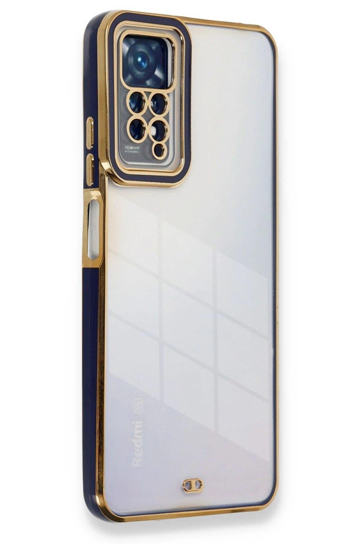 Newface Xiaomi Redmi Note 11 Pro Kılıf Liva Lens Silikon - Mavi