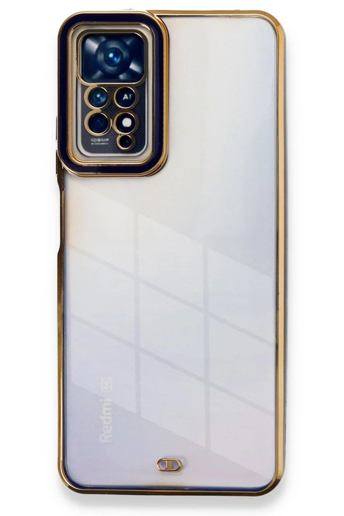 Newface Xiaomi Redmi Note 11 Pro Kılıf Liva Lens Silikon - Mavi