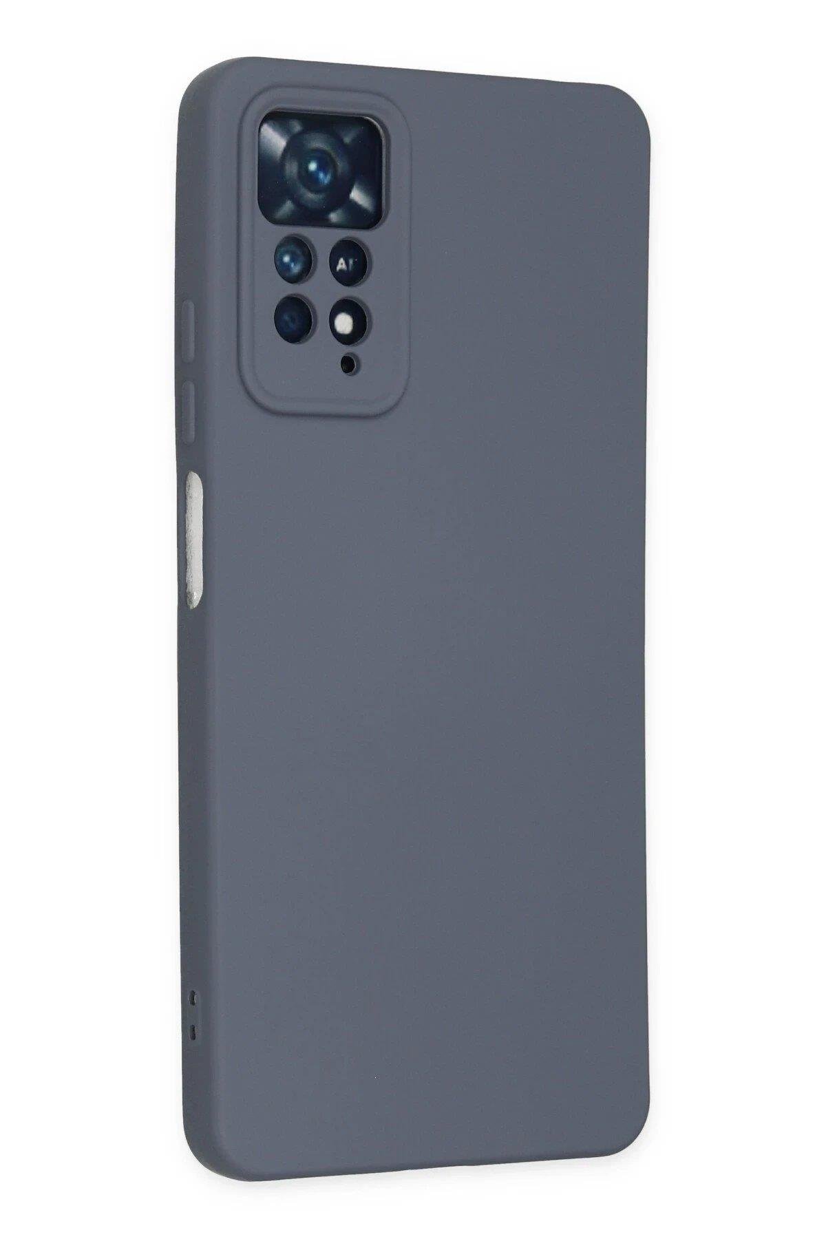 Newface Xiaomi Redmi Note 11 Pro Kılıf Nano içi Kadife Silikon - Gri