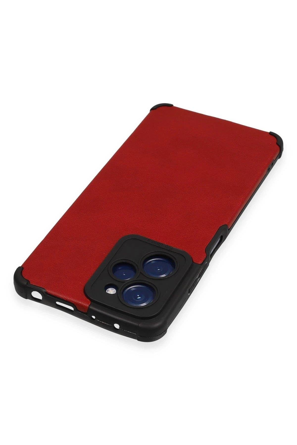 Newface Xiaomi Redmi Note 12 Pro 5G Kılıf Loop Deri Silikon - Kırmızı
