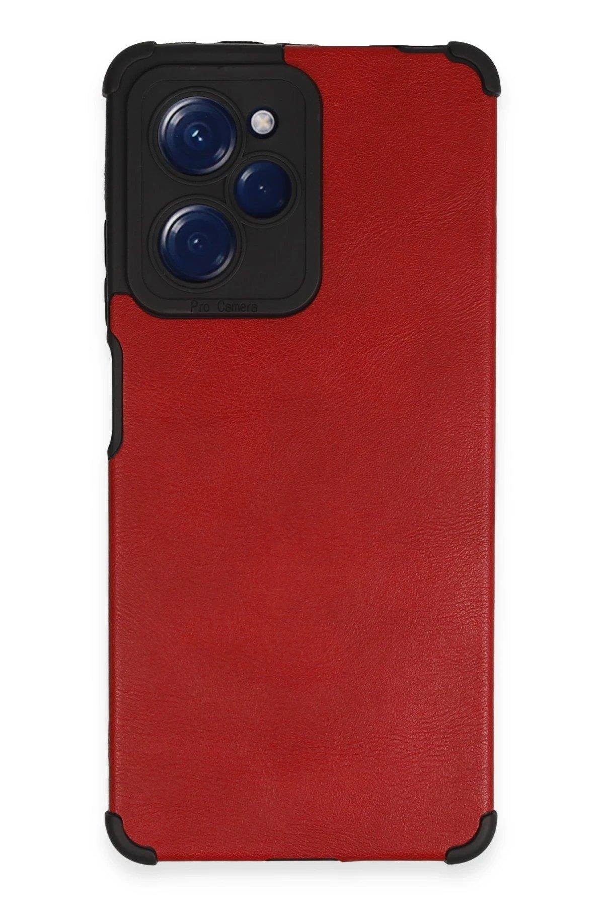 Newface Xiaomi Redmi Note 12 Pro 5G Kılıf Loop Deri Silikon - Kırmızı