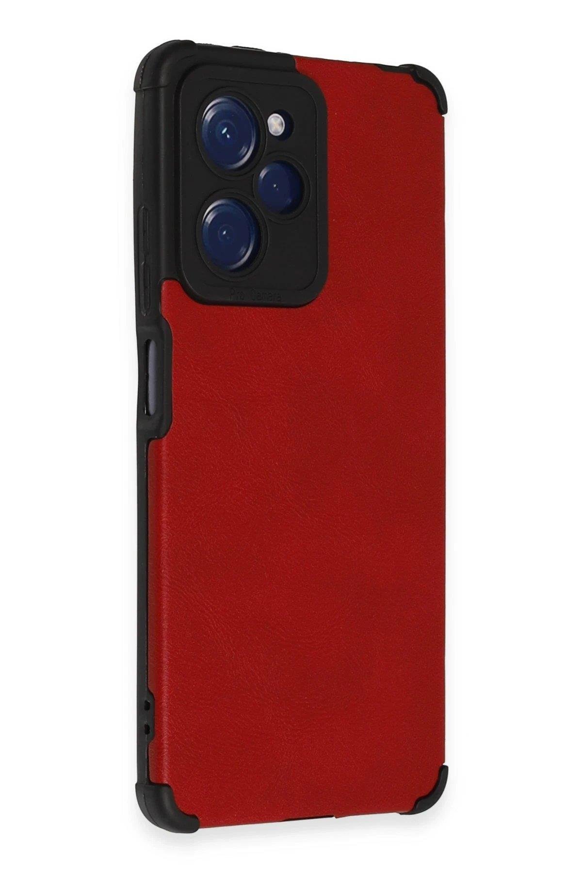 Newface Xiaomi Redmi Note 12 Pro 5G Kılıf Loop Deri Silikon - Kırmızı