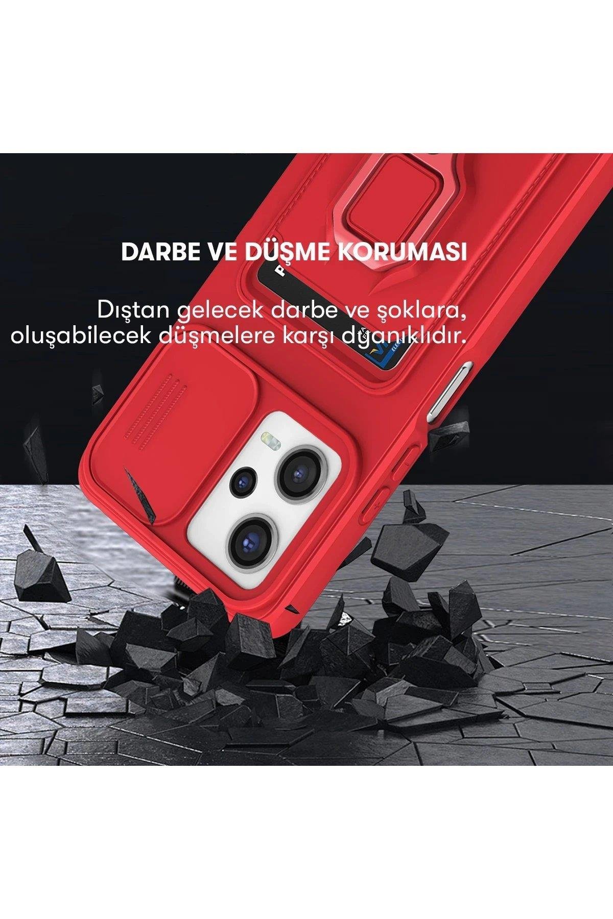 Newface Xiaomi Redmi Note 12 Pro 5G Kılıf Zuma Kartvizitli Yüzüklü Silikon - Lacivert