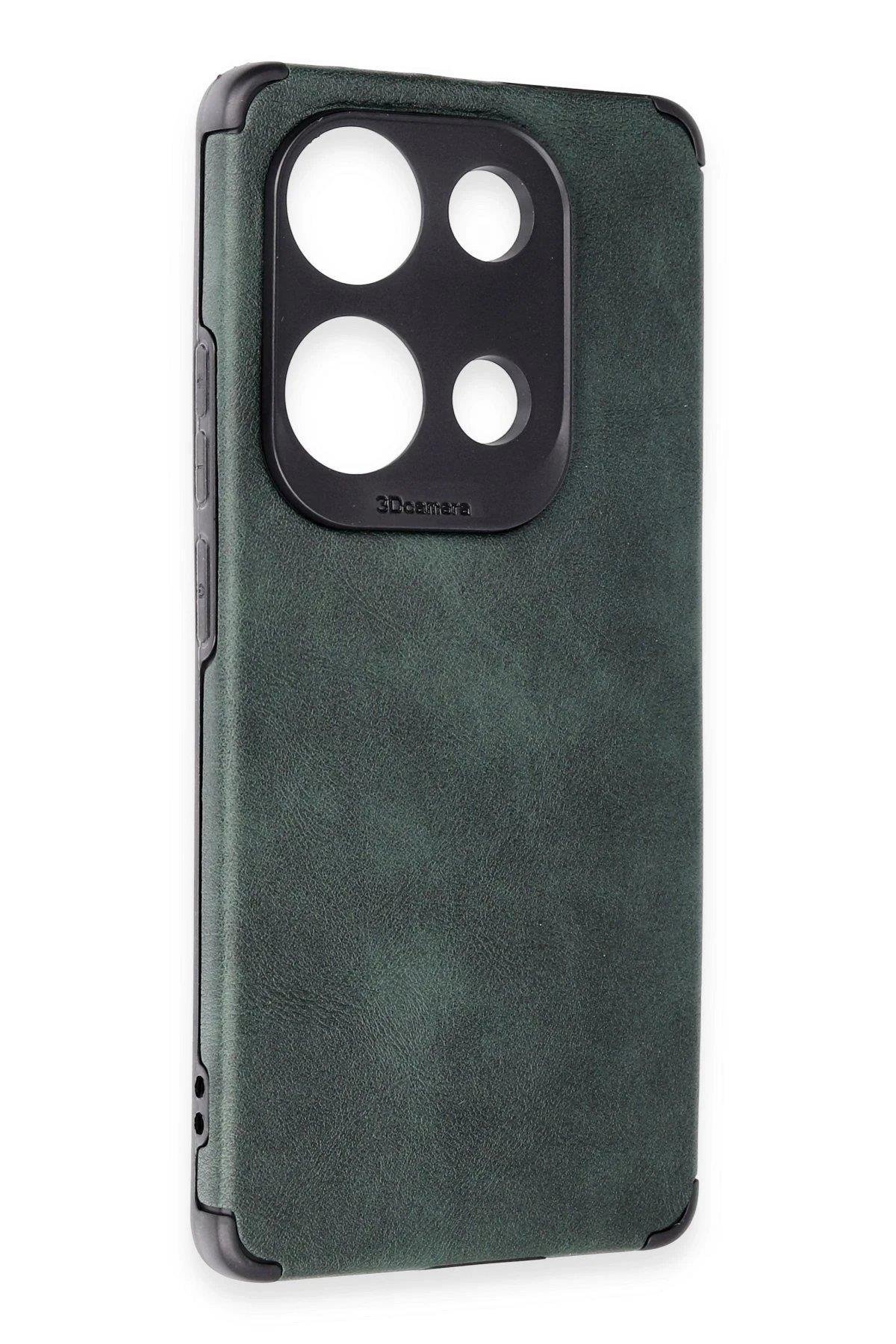 Newface Xiaomi Redmi Note 13 4G Kılıf Loop Deri Silikon - Yeşil