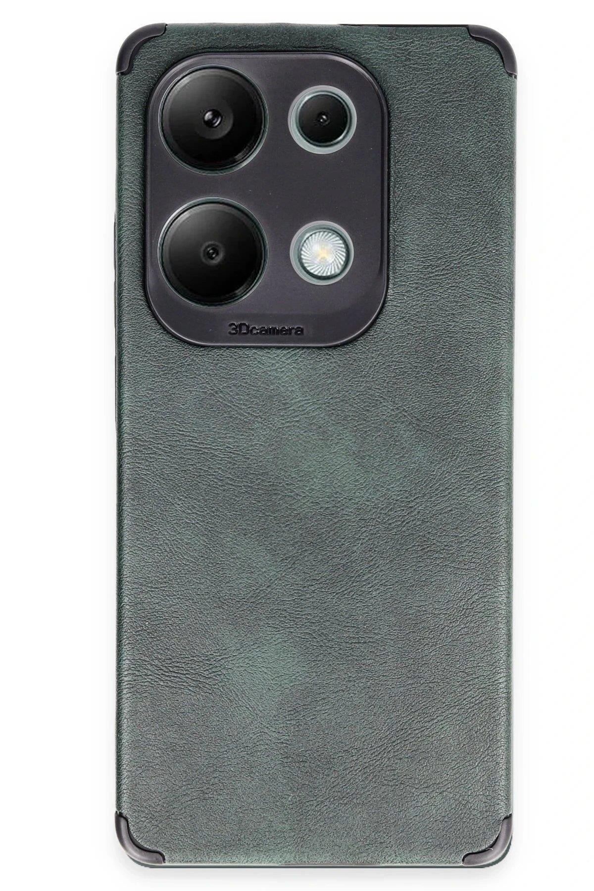 Newface Xiaomi Redmi Note 13 4G Kılıf Loop Deri Silikon - Yeşil