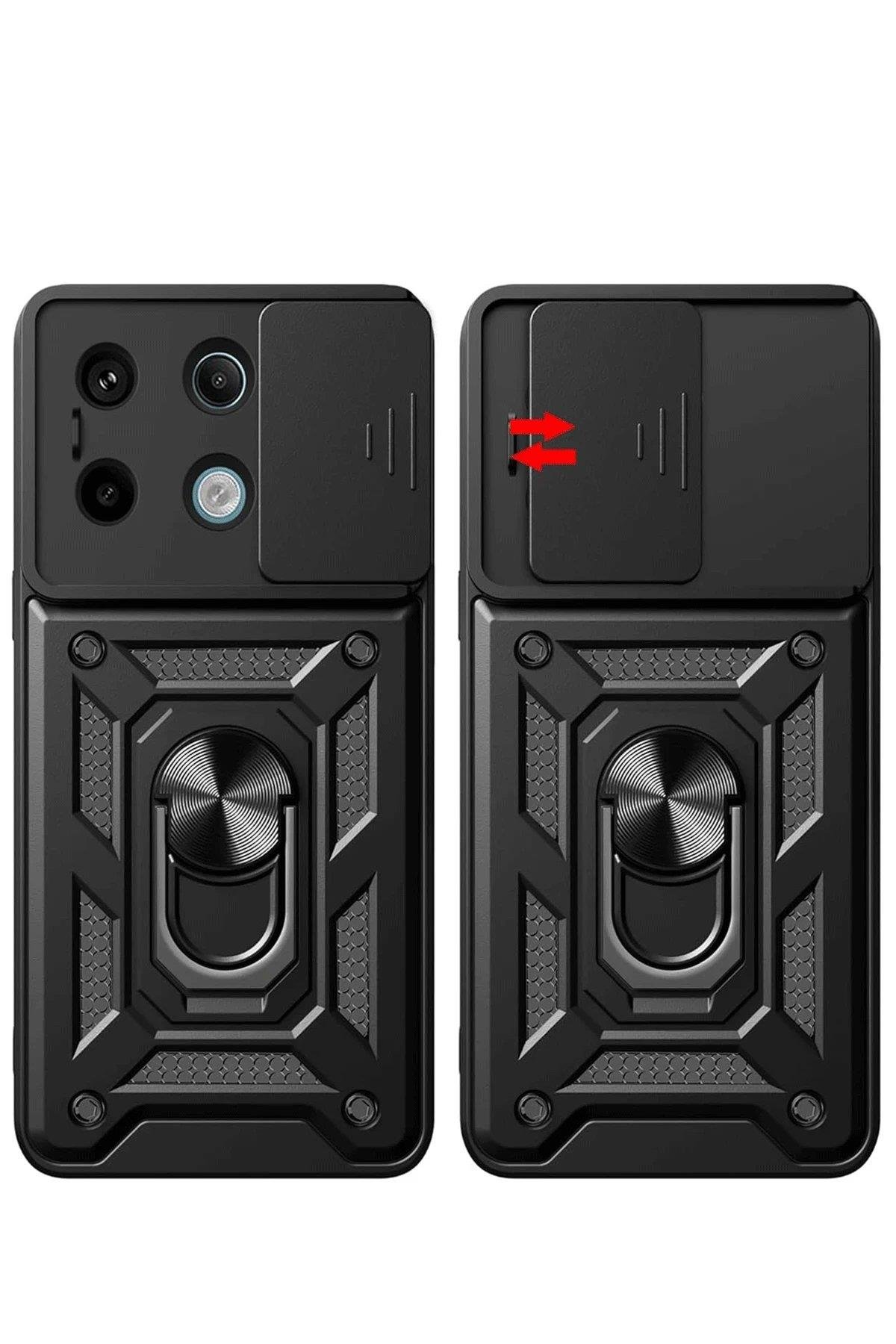 Newface Xiaomi Redmi Note 13 Pro 4G Pars Lens Yüzüklü Silikon - Lacivert