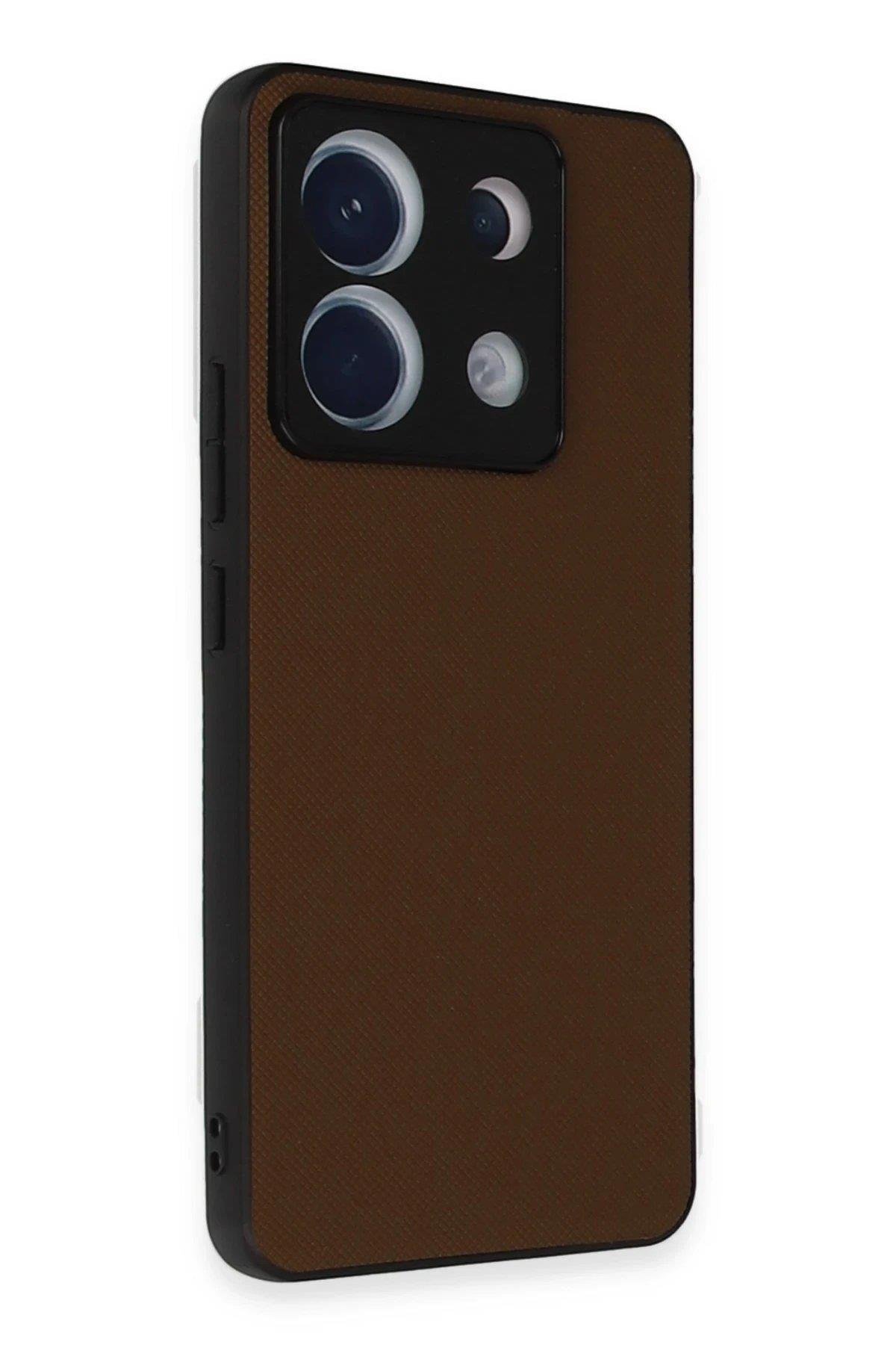 Newface Xiaomi Redmi Note 13 Pro 5G Kılıf Taft Kapak - Kahverengi