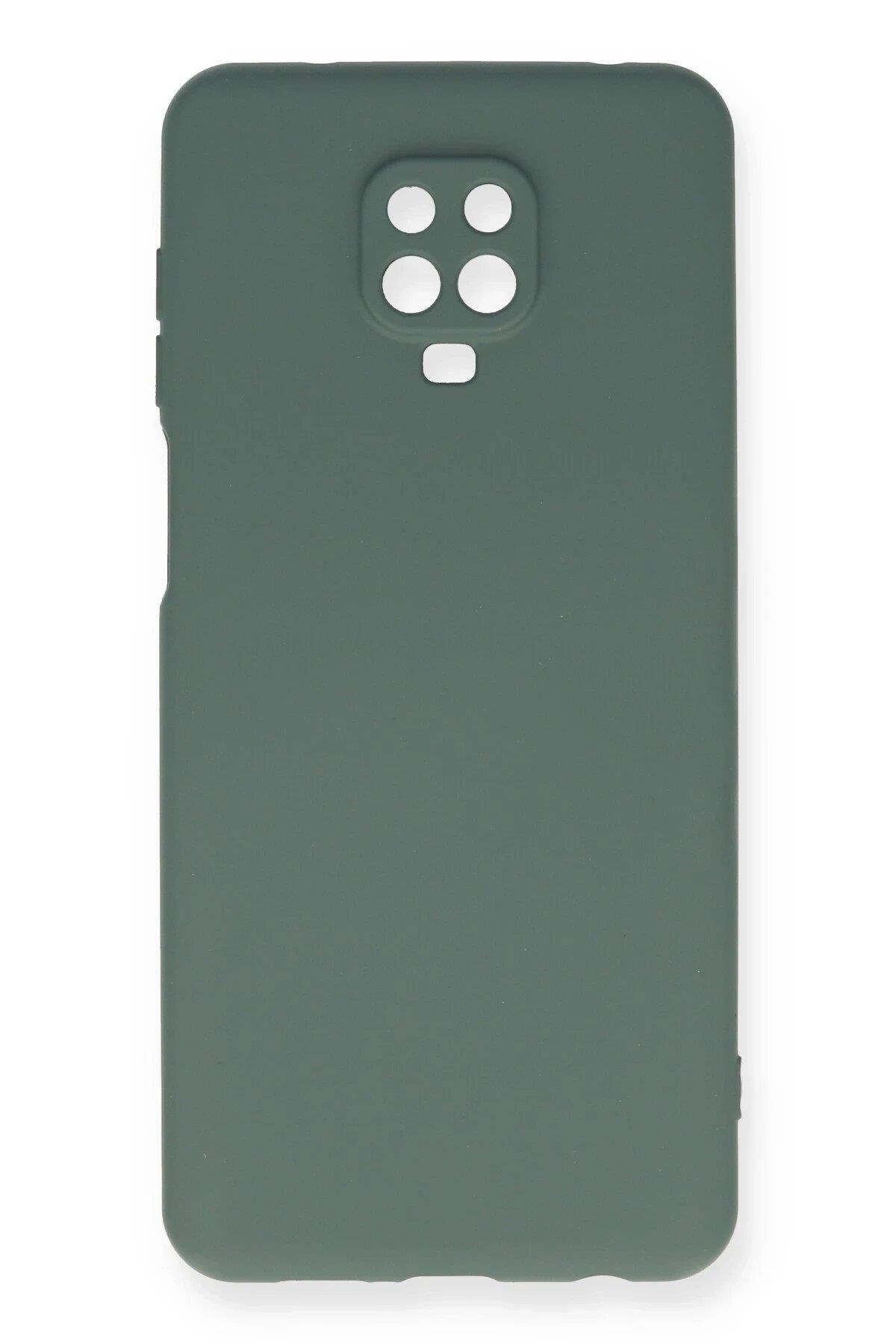 Newface Xiaomi Redmi Note 9 Pro Kılıf Nano içi Kadife Silikon - Koyu Yeşil