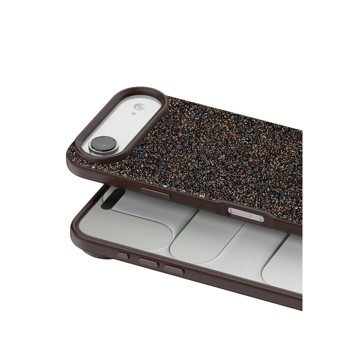 Onegif Apple İphone 17 Air Bright Simli Kapak - Gold