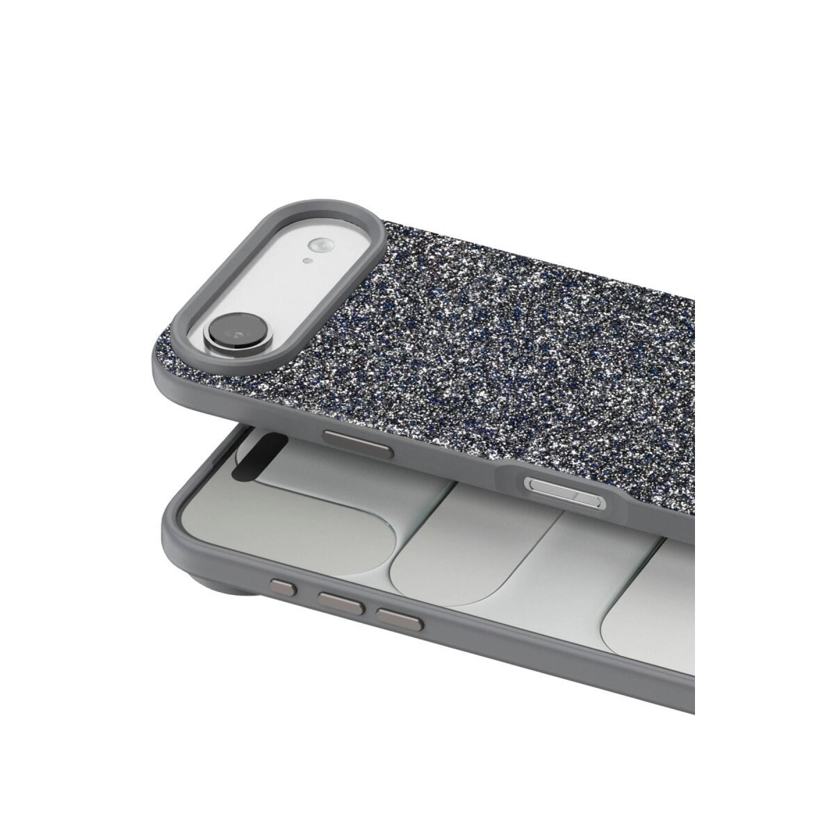 Onegif Apple İphone 17 Air Bright Simli Kapak - Gümüş