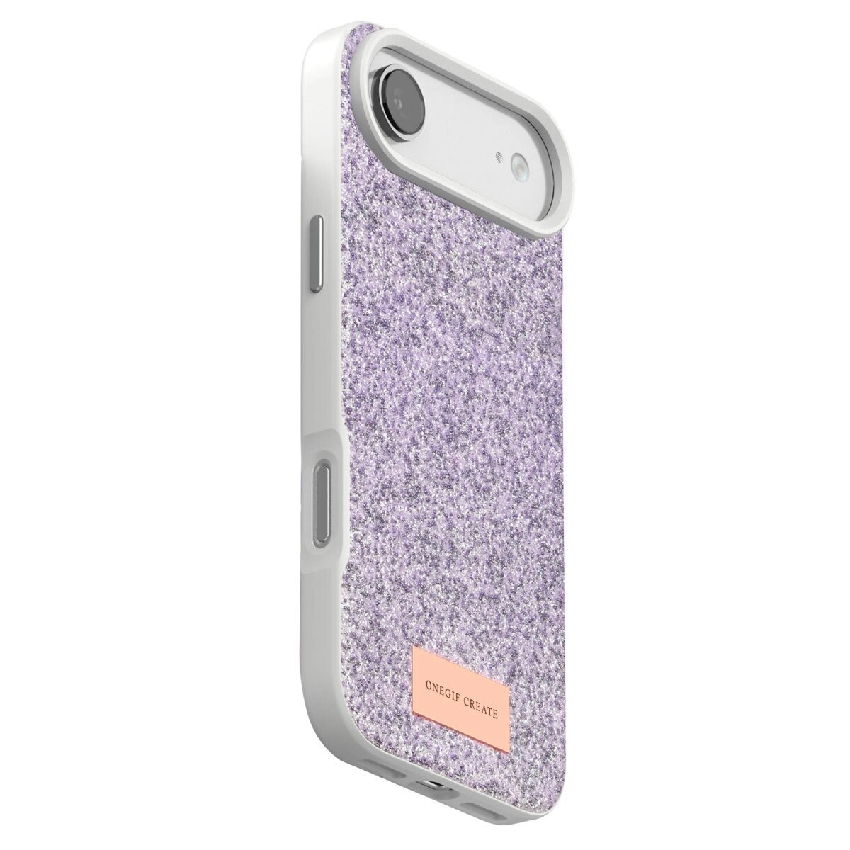 Onegif Apple İphone 17 Air Bright Simli Kapak - Lila