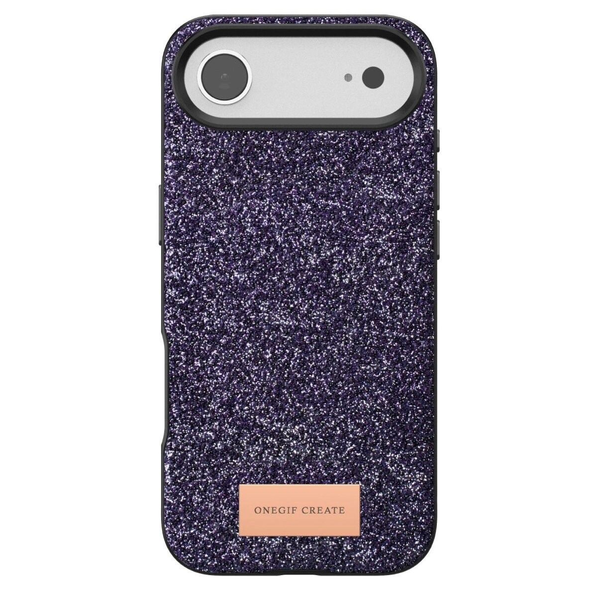 Onegif Apple İphone 17 Air Bright Simli Kapak - Derin Mor