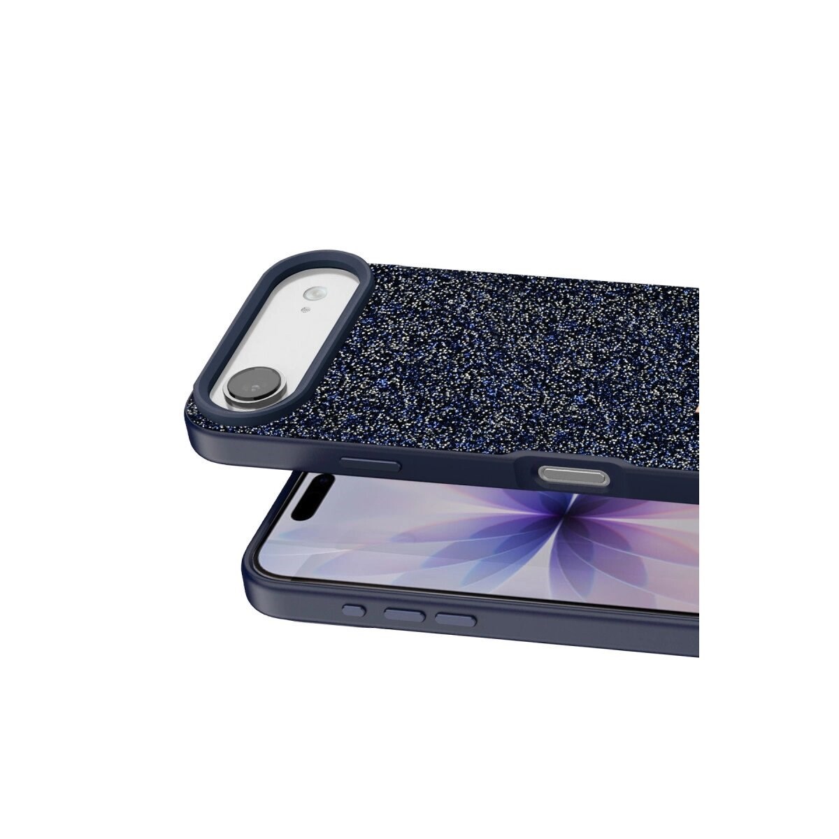 Onegif Apple İphone 17 Air Bright Simli Kapak - Mavi