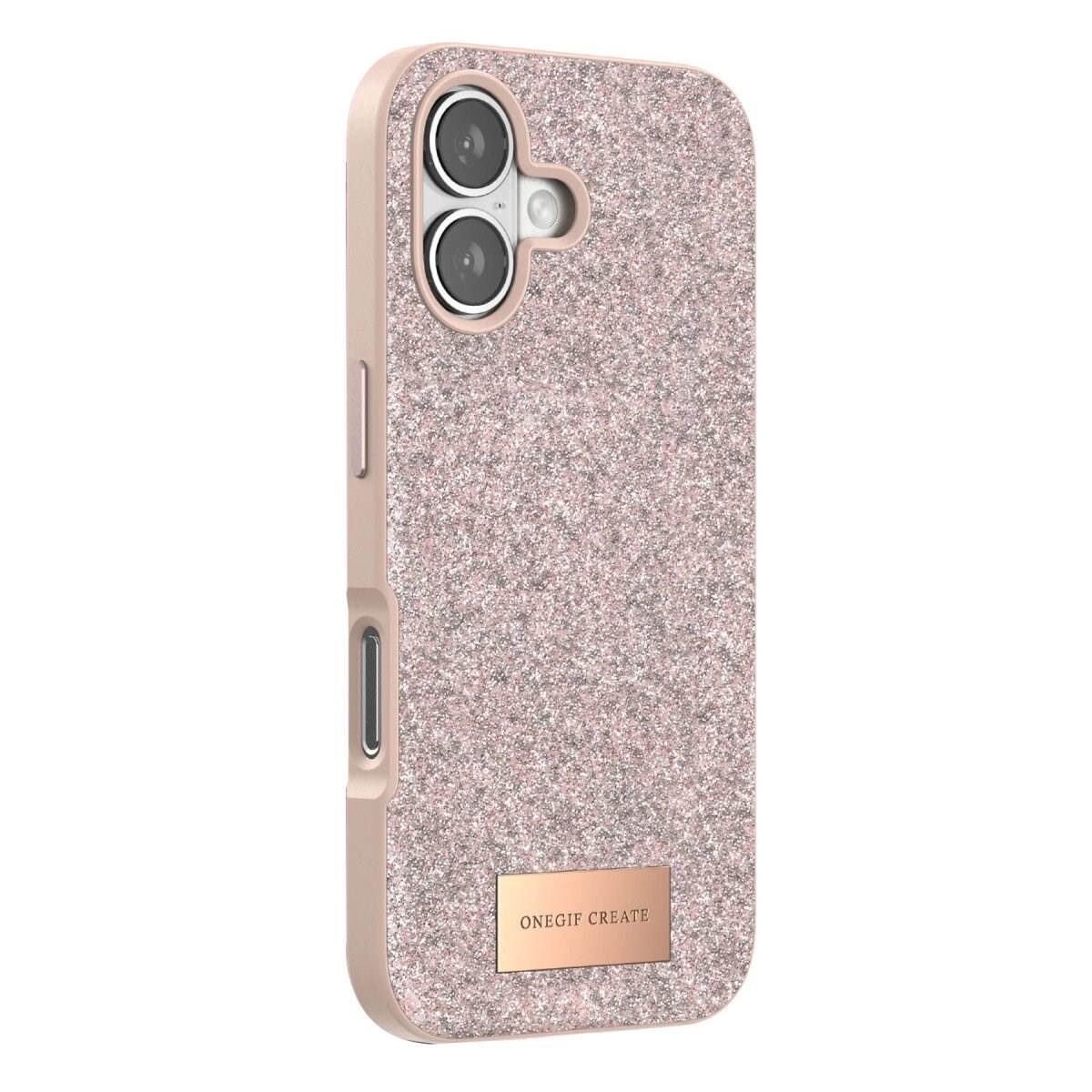 Onegif Apple İphone 17 Bright Simli Kapak - Pembe