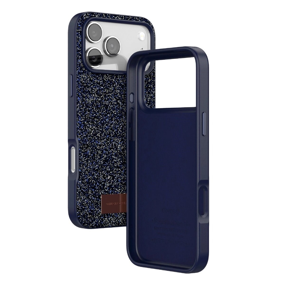 Onegif Apple İphone 17 Pro Max Bright Simli Kapak - Mavi