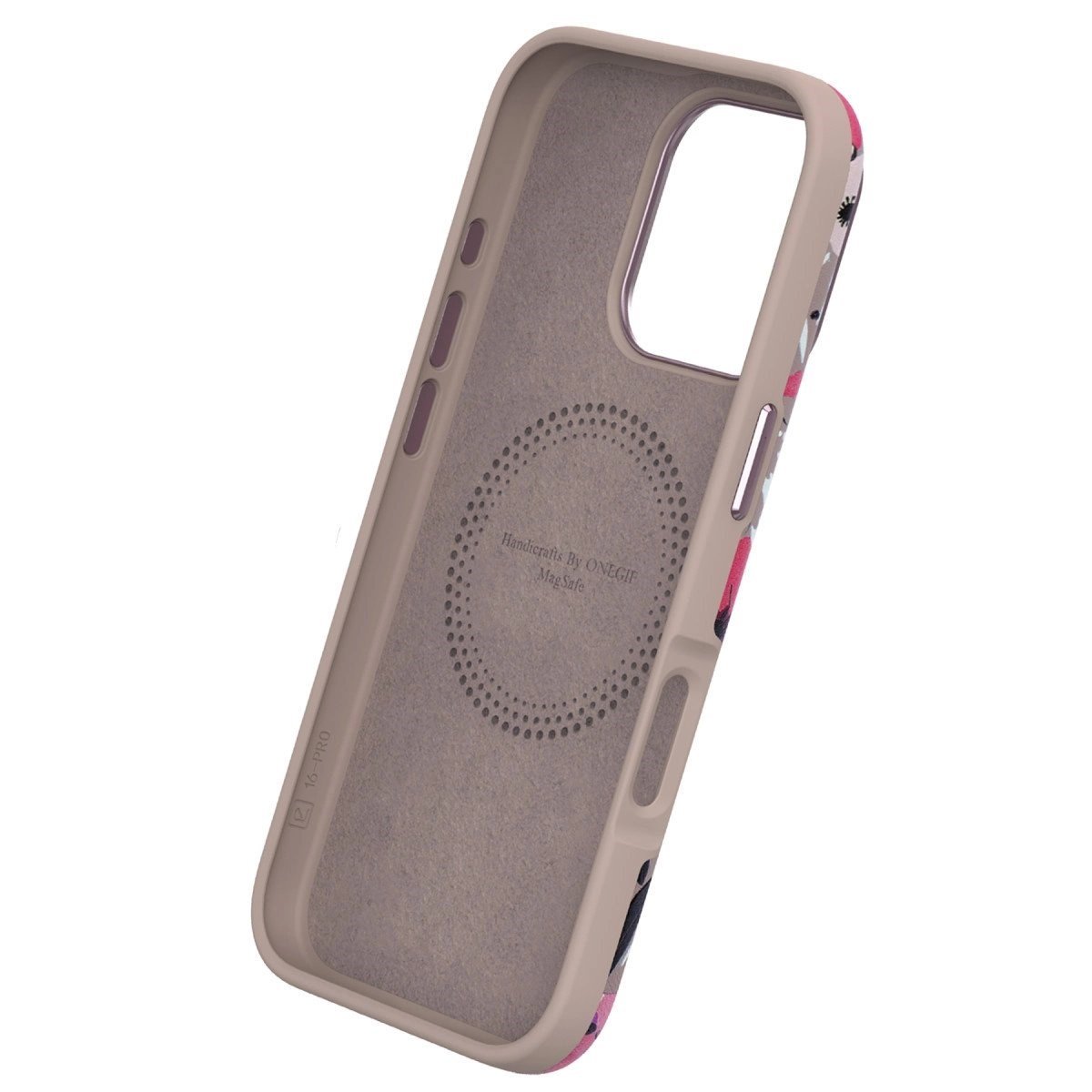 Onegif İphone 15 Pro Max Flower Series Magsafe Kapak - Mavi