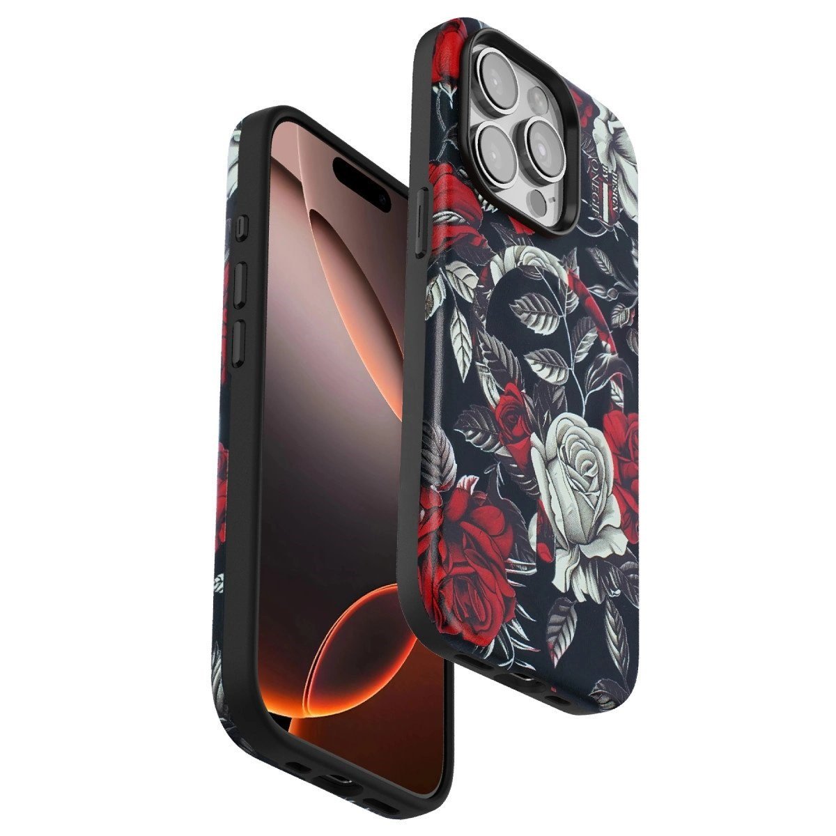 Onegif İphone 15 Pro Max Flower Series Magsafe Kapak - Siyah
