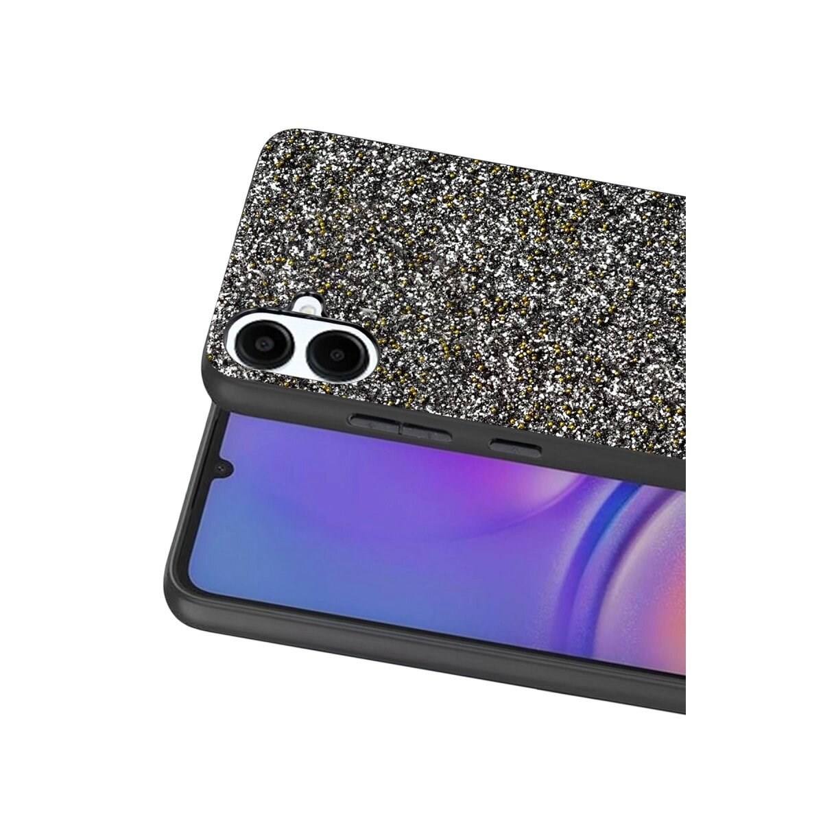 Onegif Samsung Galaxy A07 4g Bright Simli Kapak - Gold