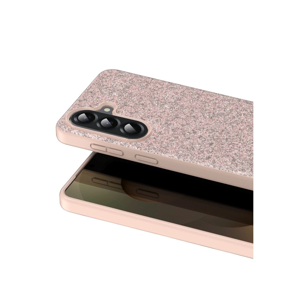 Onegif Samsung Galaxy A17 5g Bright Simli Kapak - Pembe