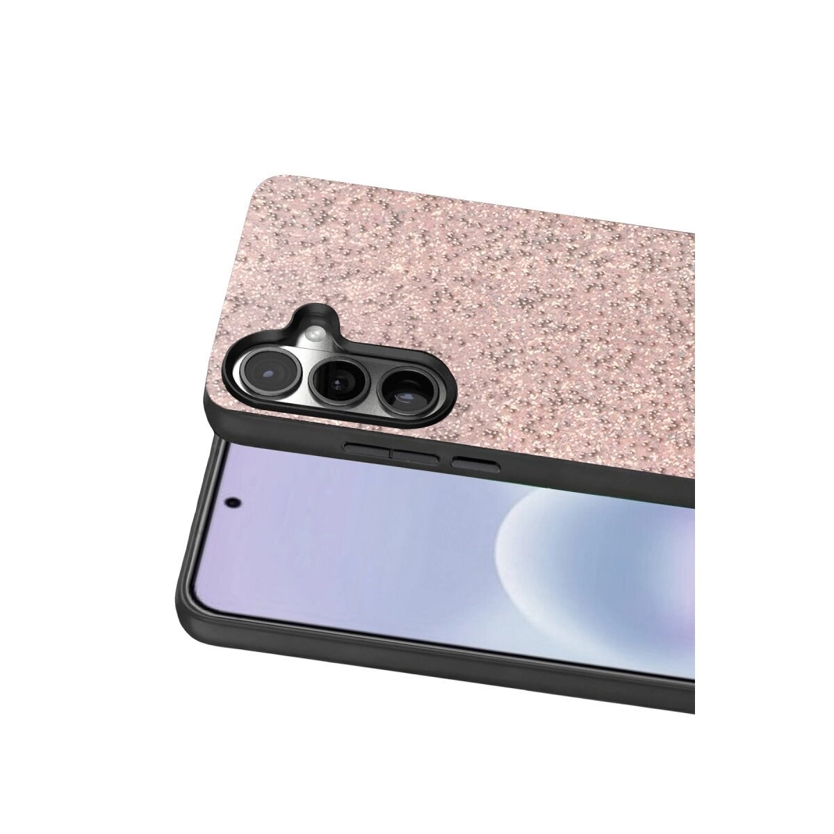 Onegif Samsung Galaxy A57 5g Bright Simli Kapak - Pembe