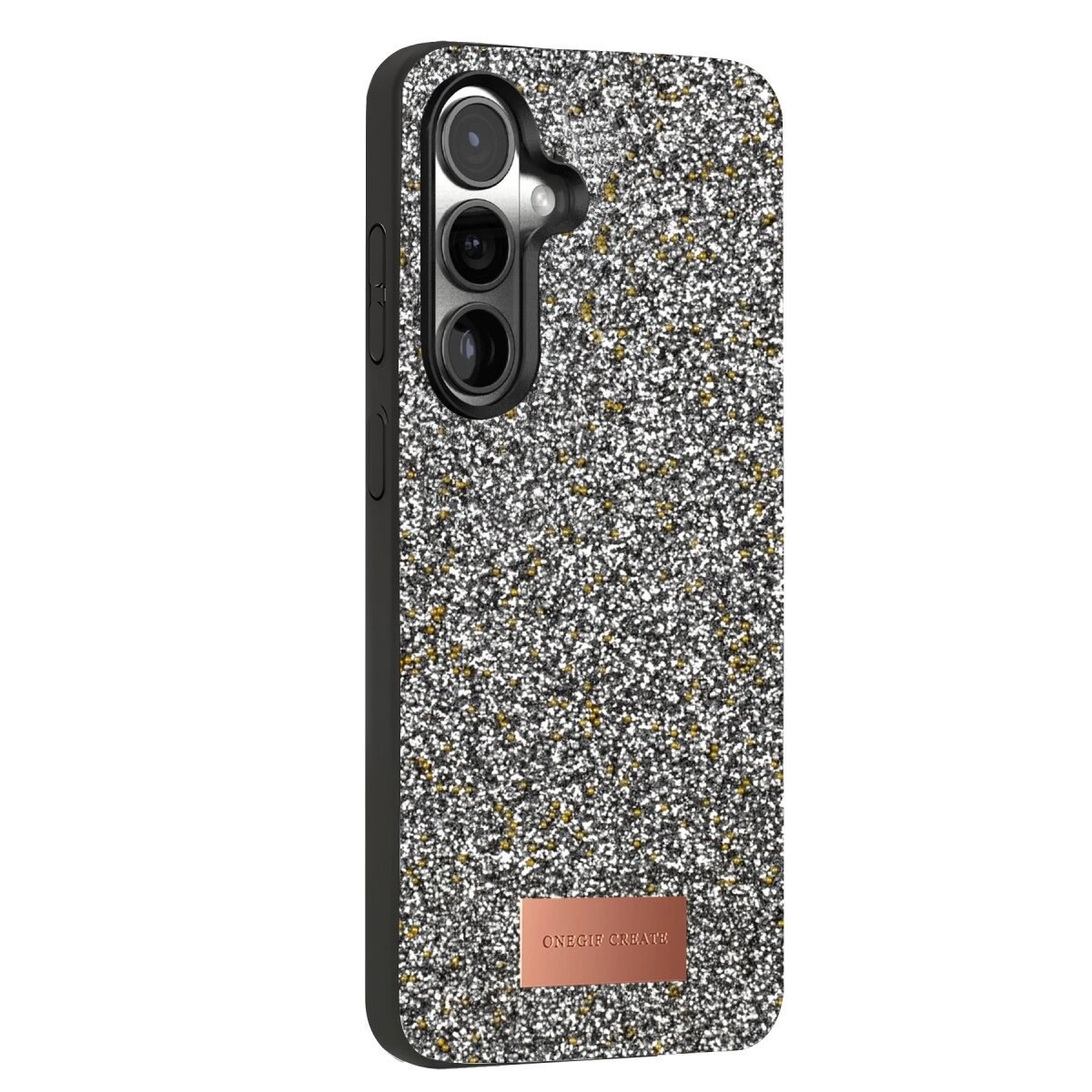 Onegif Samsung Galaxy S24 Bright Simli Kapak - Gold