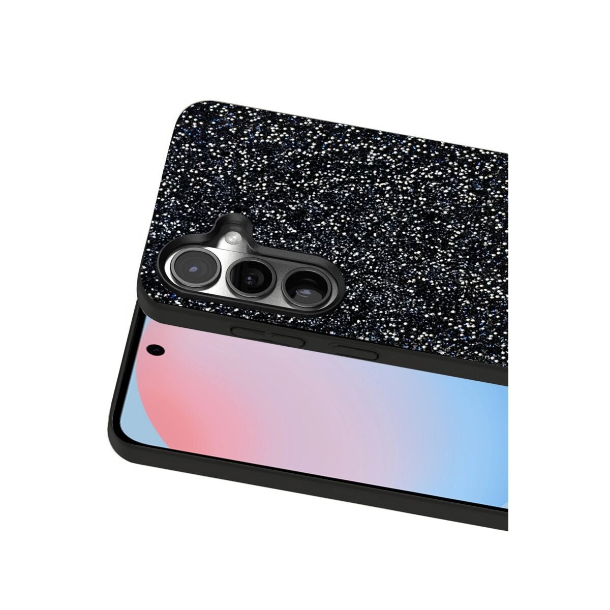 Onegif Samsung Galaxy S24 Plus Bright Simli Kapak - Siyah