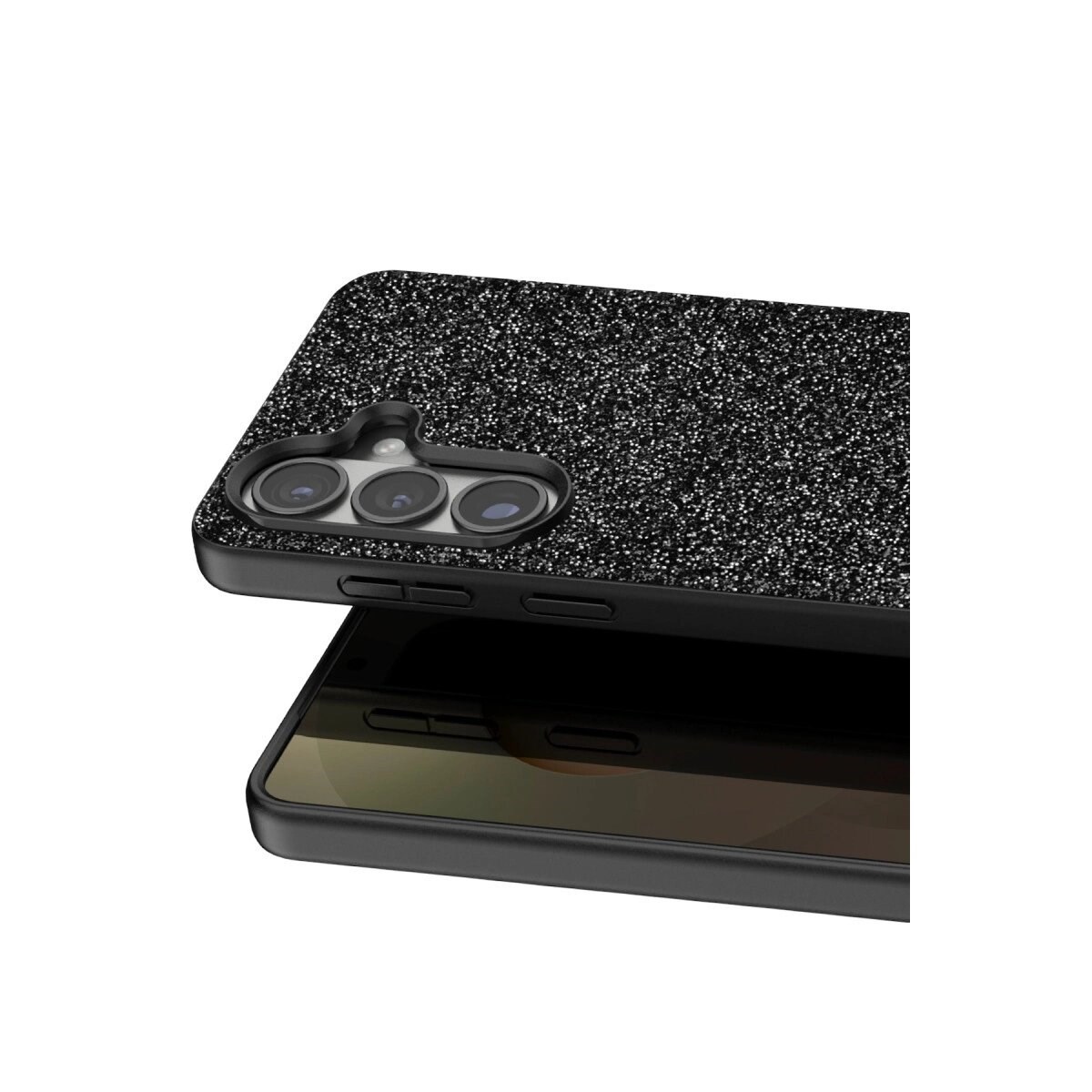 Onegif Samsung Galaxy S26 Bright Simli Kapak - Siyah