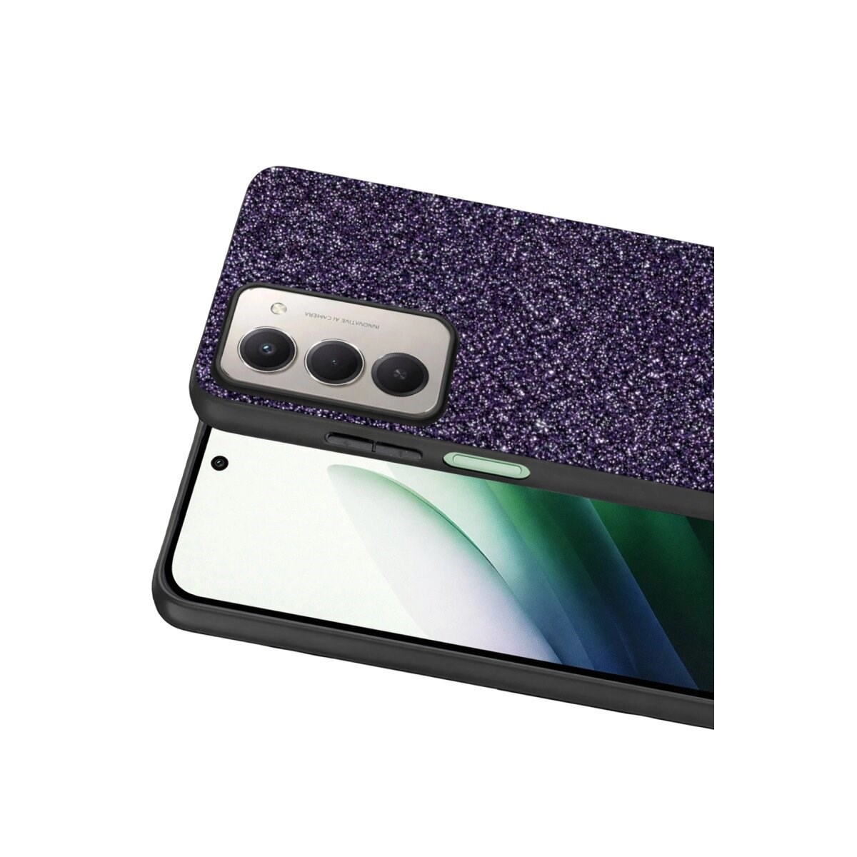 Onegif Xiaomi Redmi 15 4g Bright Simli Kapak - Derin Mor