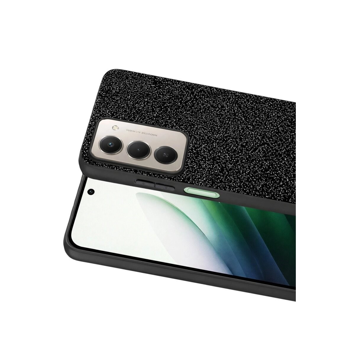 Onegif Xiaomi Redmi 15 4g Bright Simli Kapak - Siyah
