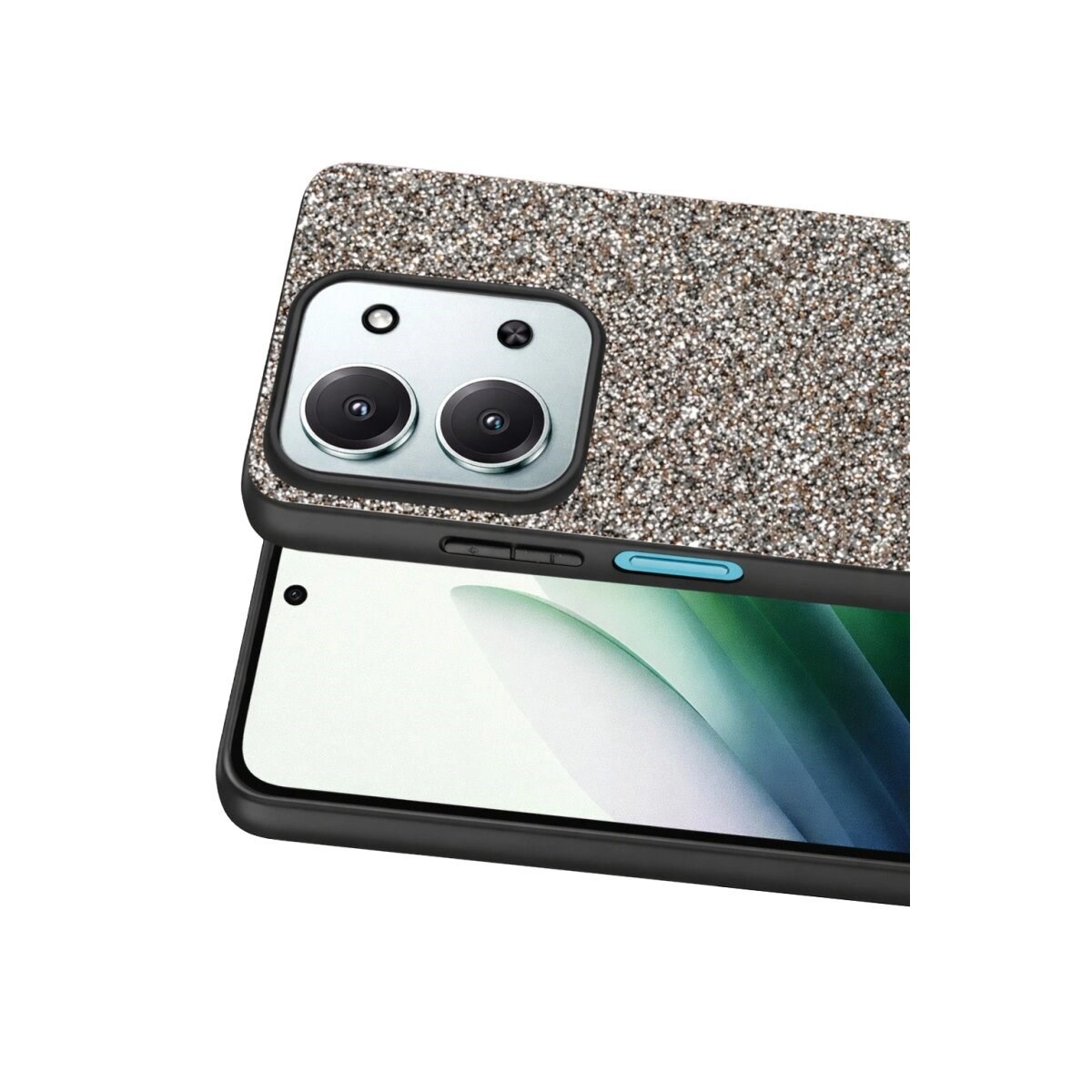Onegif Xiaomi Redmi 15c 4g Bright Simli Kapak - Gümüş