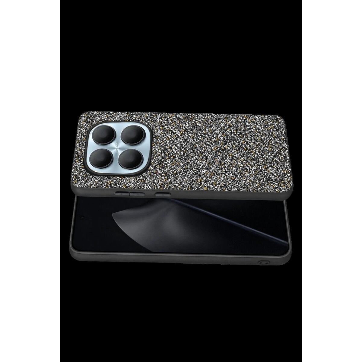 Onegif Xiaomi Redmi Note 15 Pro 4g Bright Simli Kapak - Gold
