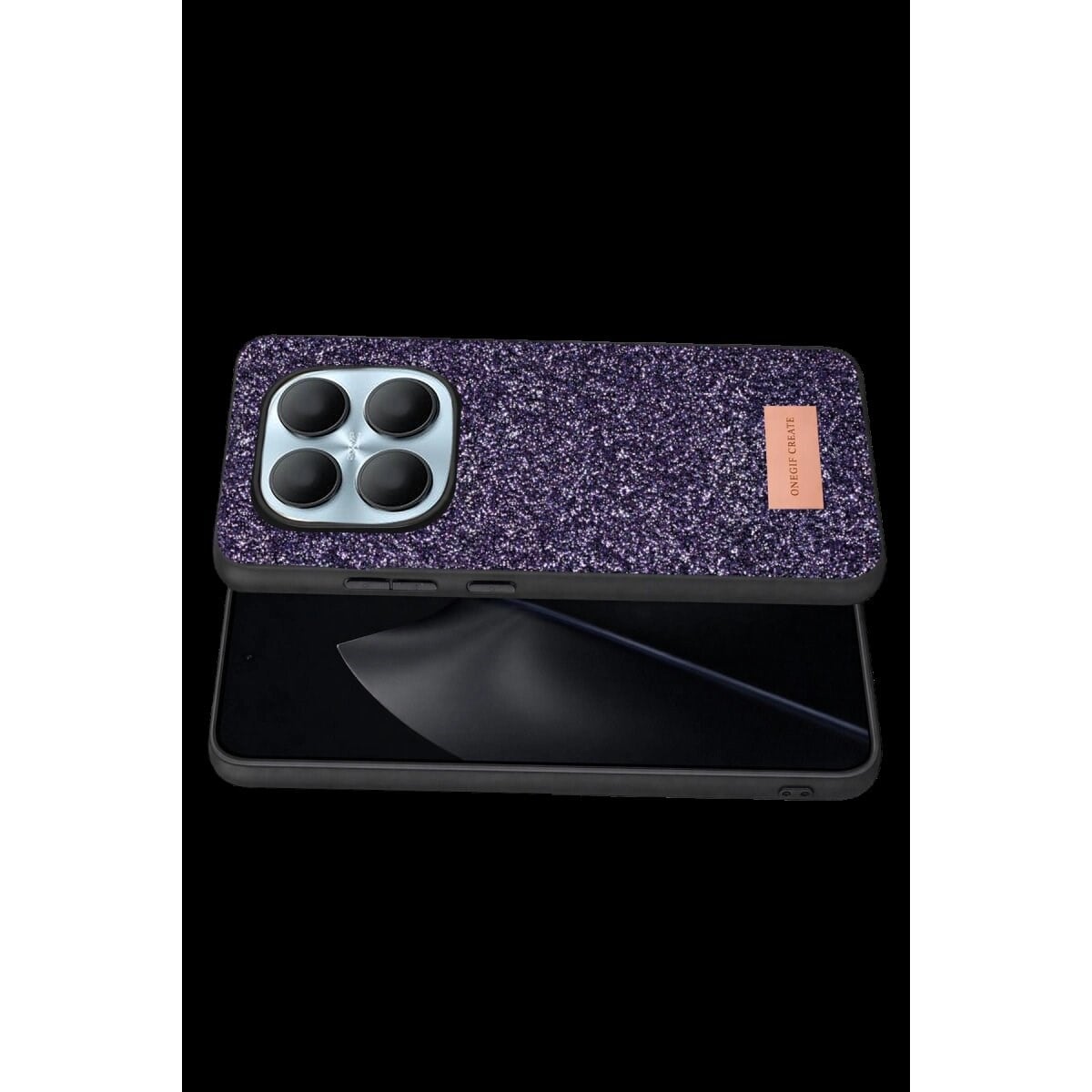 Onegif Xiaomi Redmi Note 15 Pro 5g Bright Simli Kapak - Derin Mor