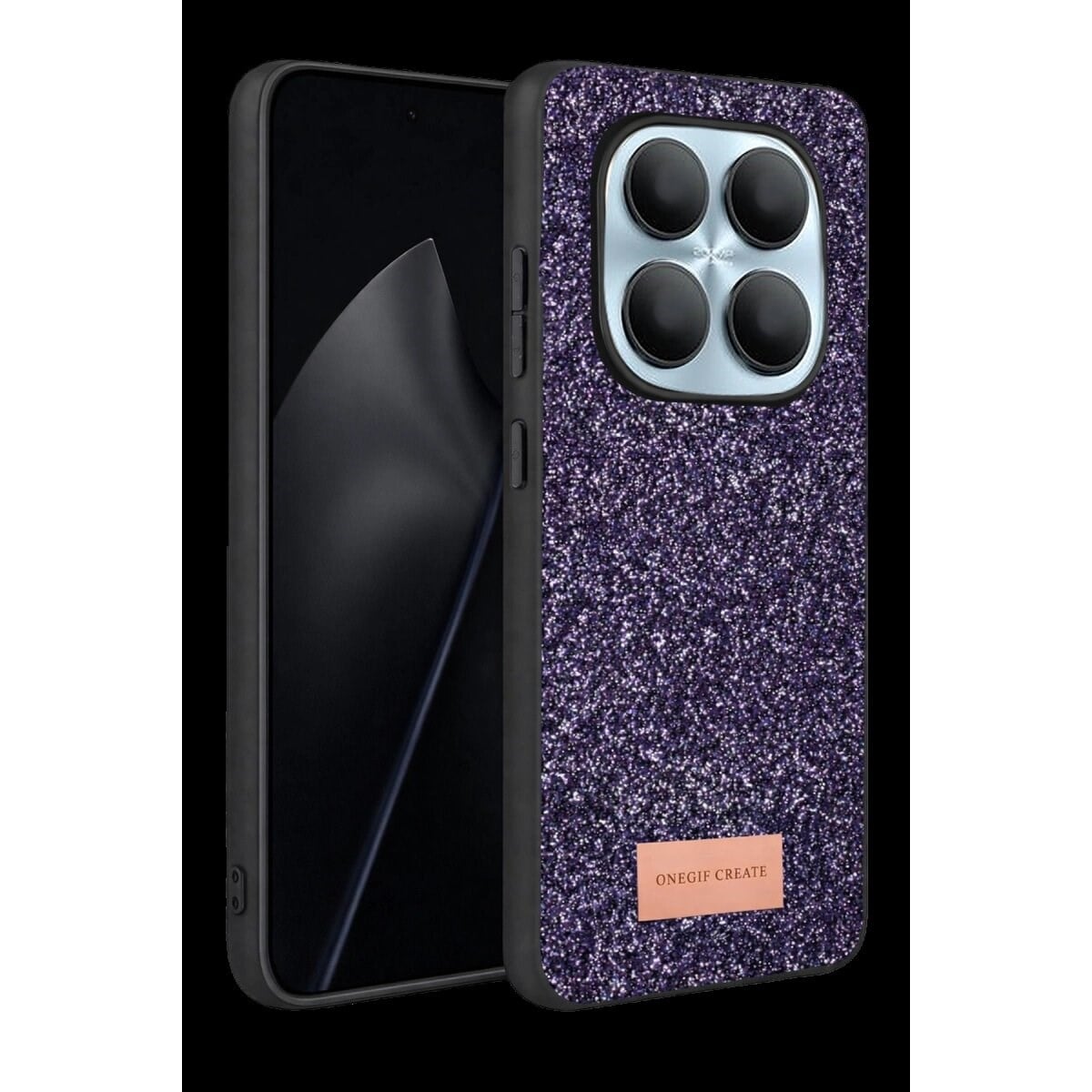 Onegif Xiaomi Redmi Note 15 Pro 5g Bright Simli Kapak - Derin Mor