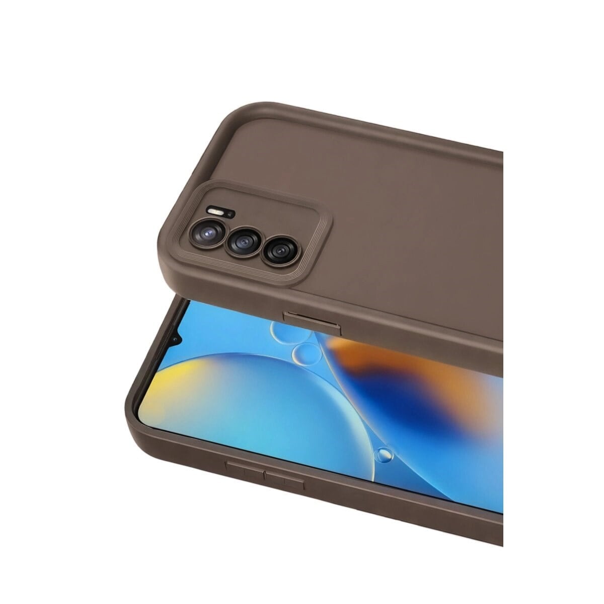 Oppo A16 Kılıf Viera Silikon - Kahverengi