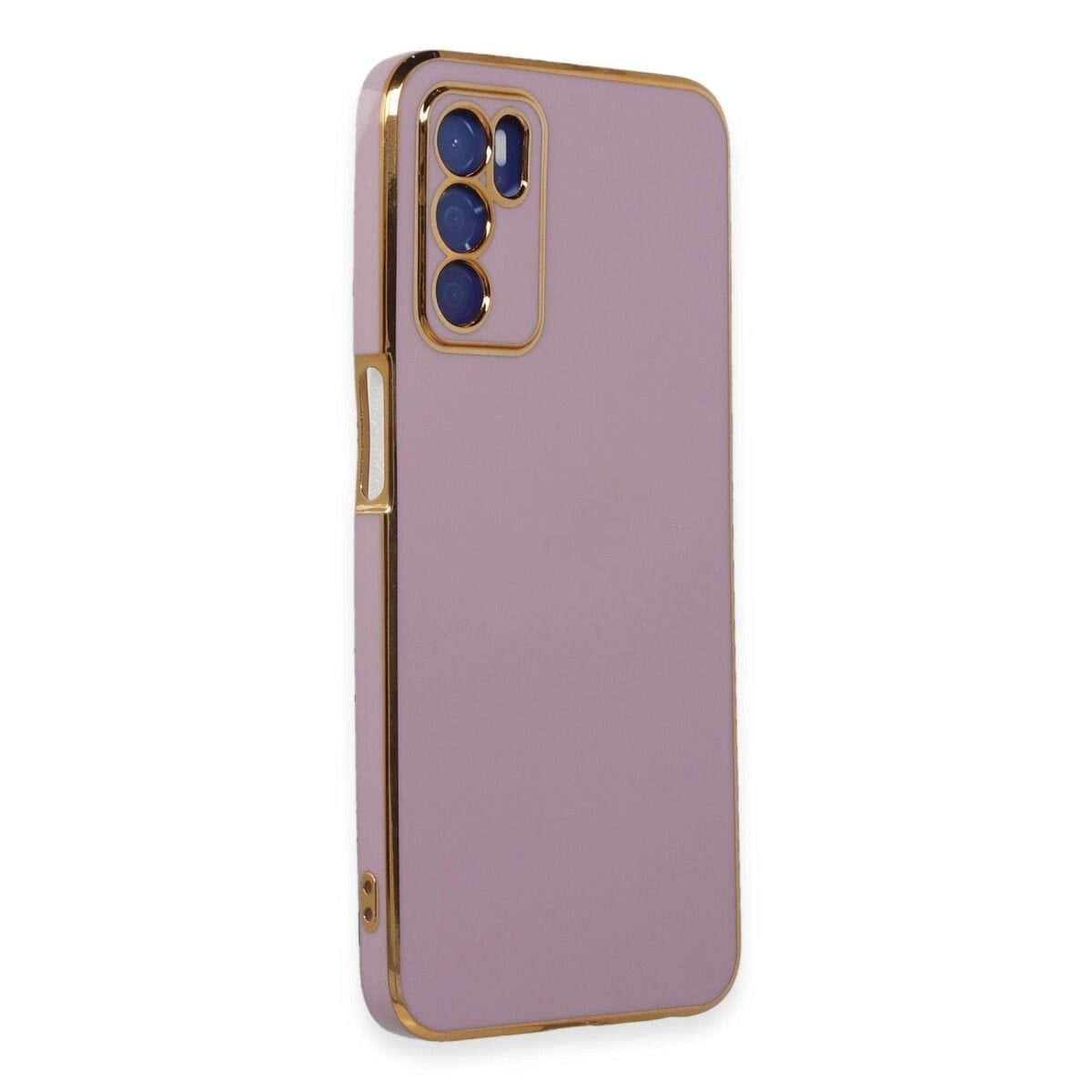 Oppo A16 Kılıf Volet Silikon - Mor
