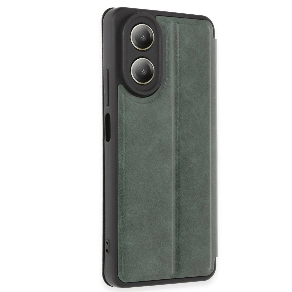 Oppo A38 Kılıf Flip Cover - Koyu Yeşil