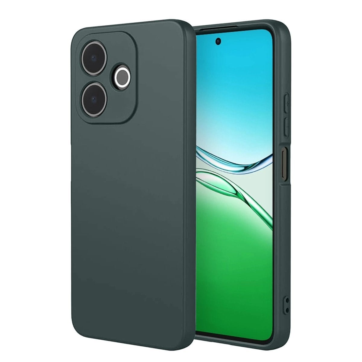 Oppo A5 Pro 4g First Silikon - Koyu Yeşil
