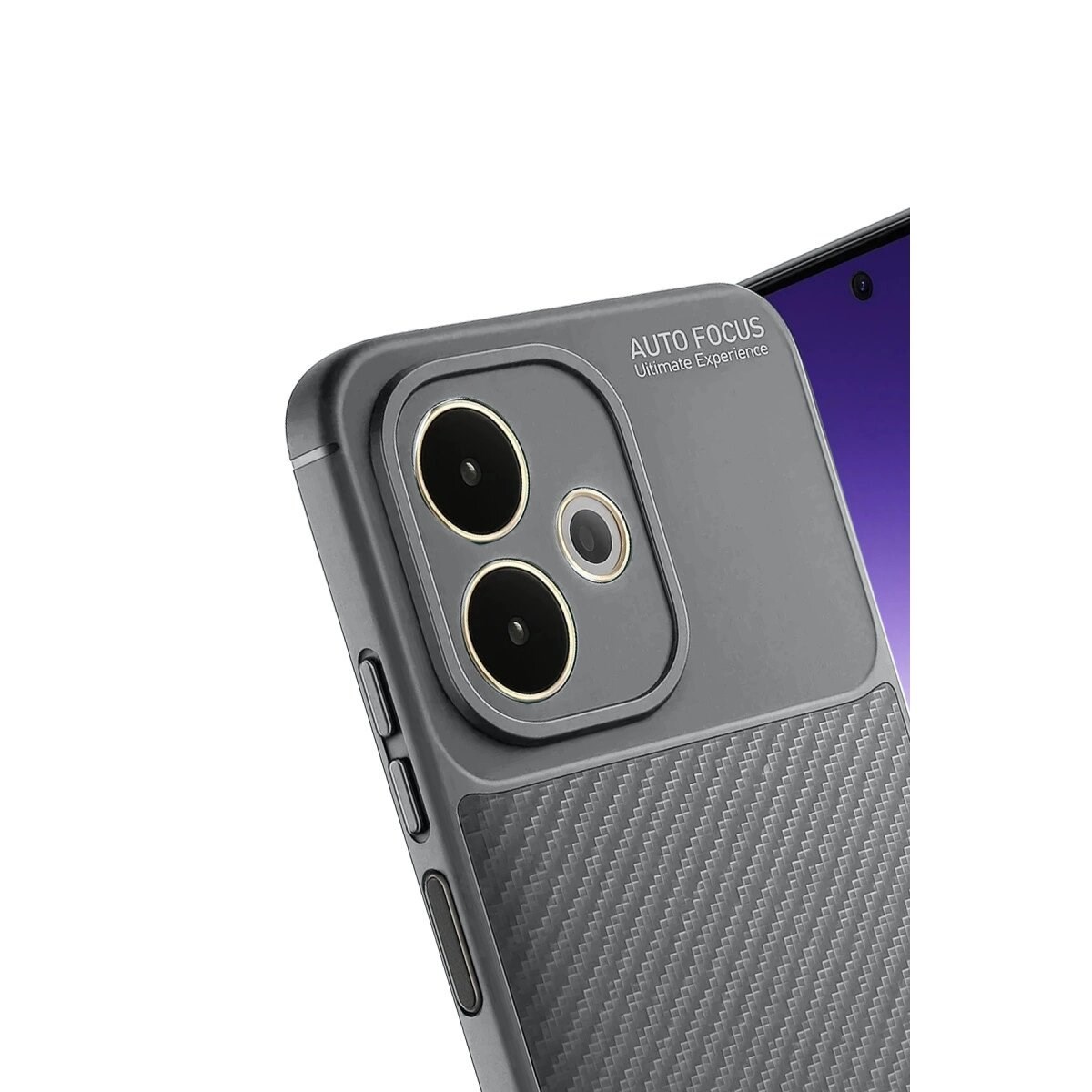Oppo A5 Pro 4g Kılıf Auto Focus Karbon Kapak - Gri