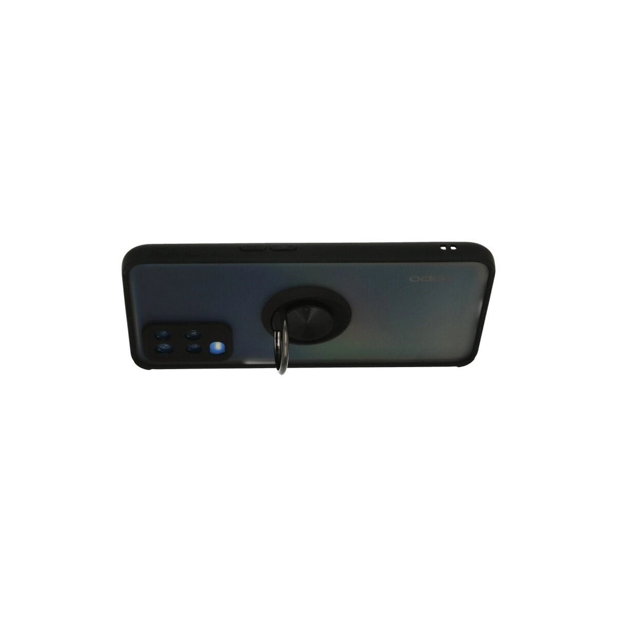 Oppo A54 4g Kılıf Montreal Yüzüklü Silikon Kapak - Siyah