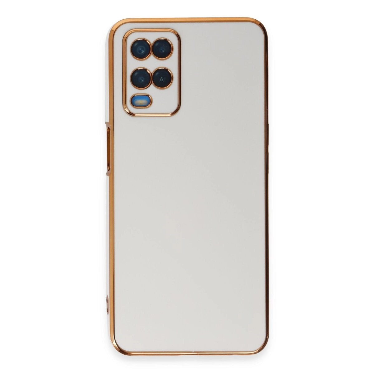 Oppo A54 4g Kılıf Volet Silikon - Beyaz