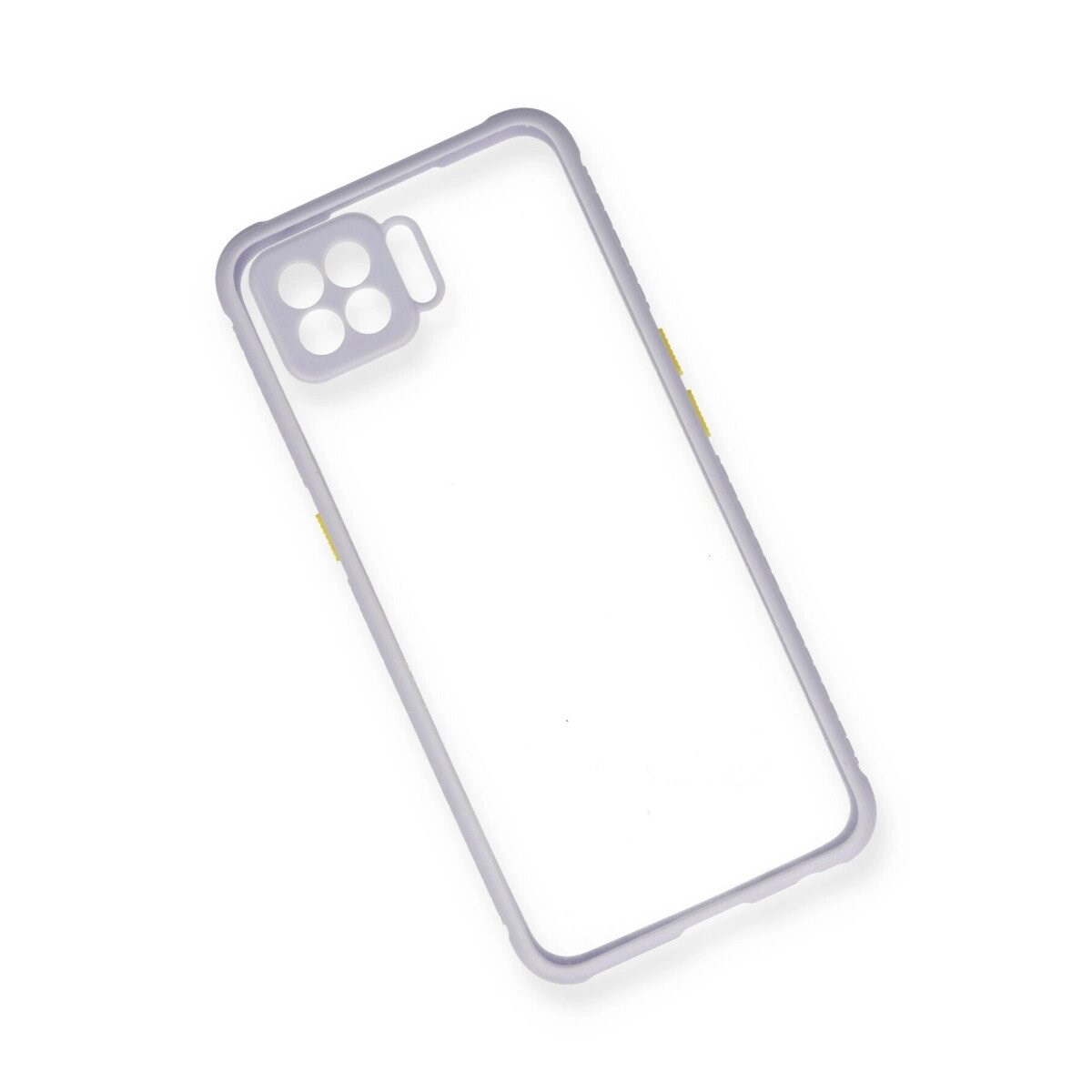 Oppo A73 Kılıf Miami Şeffaf Silikon - Lila