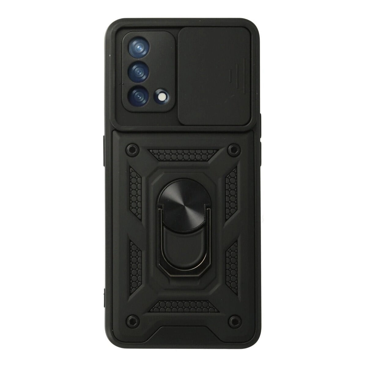Oppo A74 4g Kılıf Pars Lens Yüzüklü Silikon - Siyah